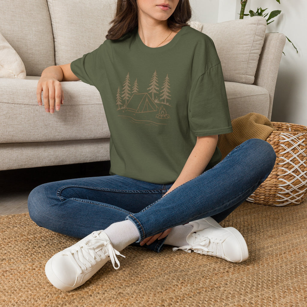 Camping Tent and Campfire T-Shirt