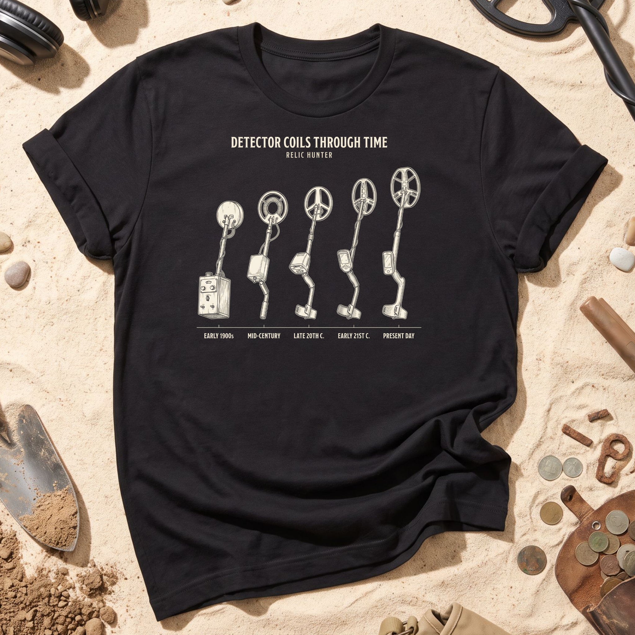 Detector Coils Through Time T-Shirt