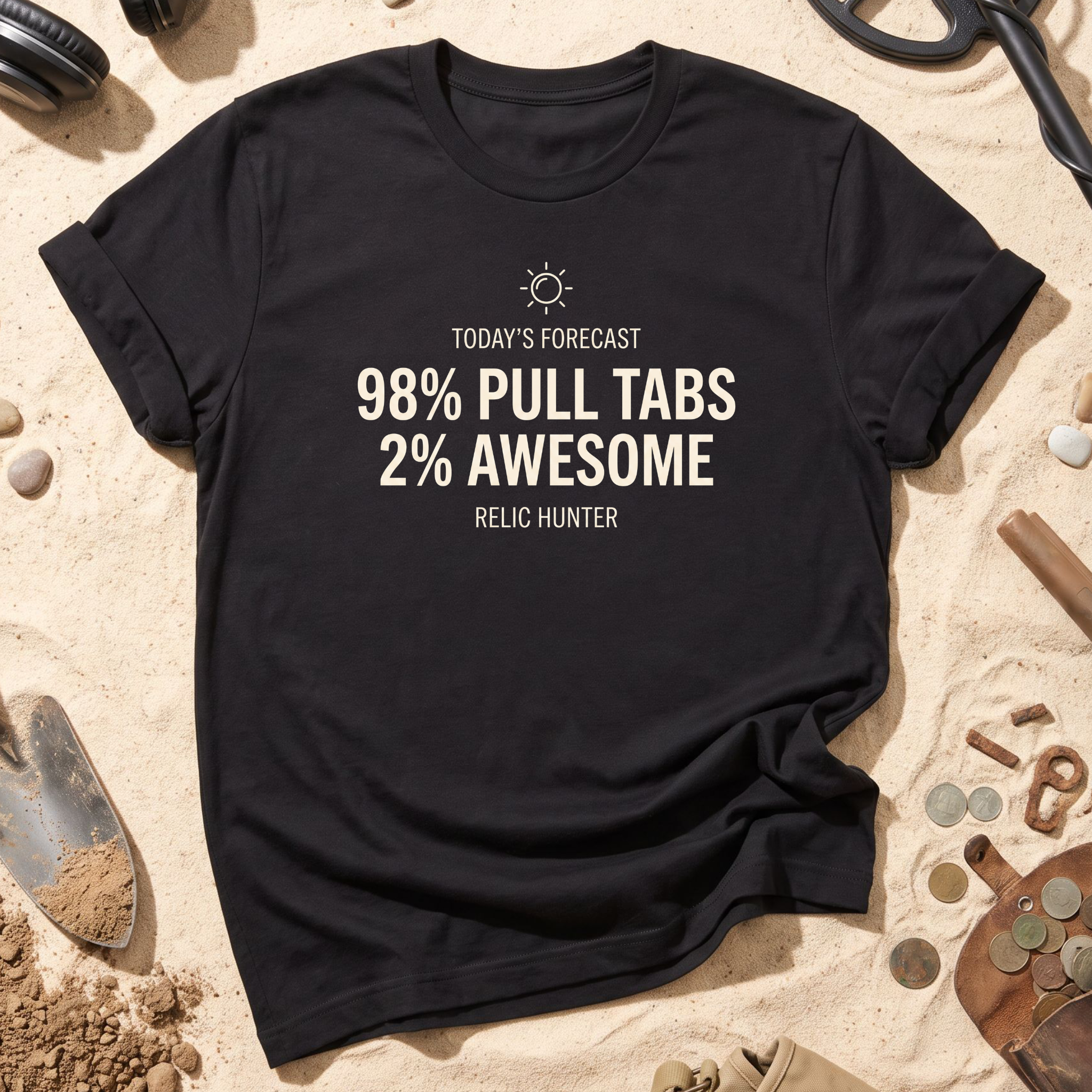 Today's Forecast 98% Pull Tabs 2% Awesome T-Shirt