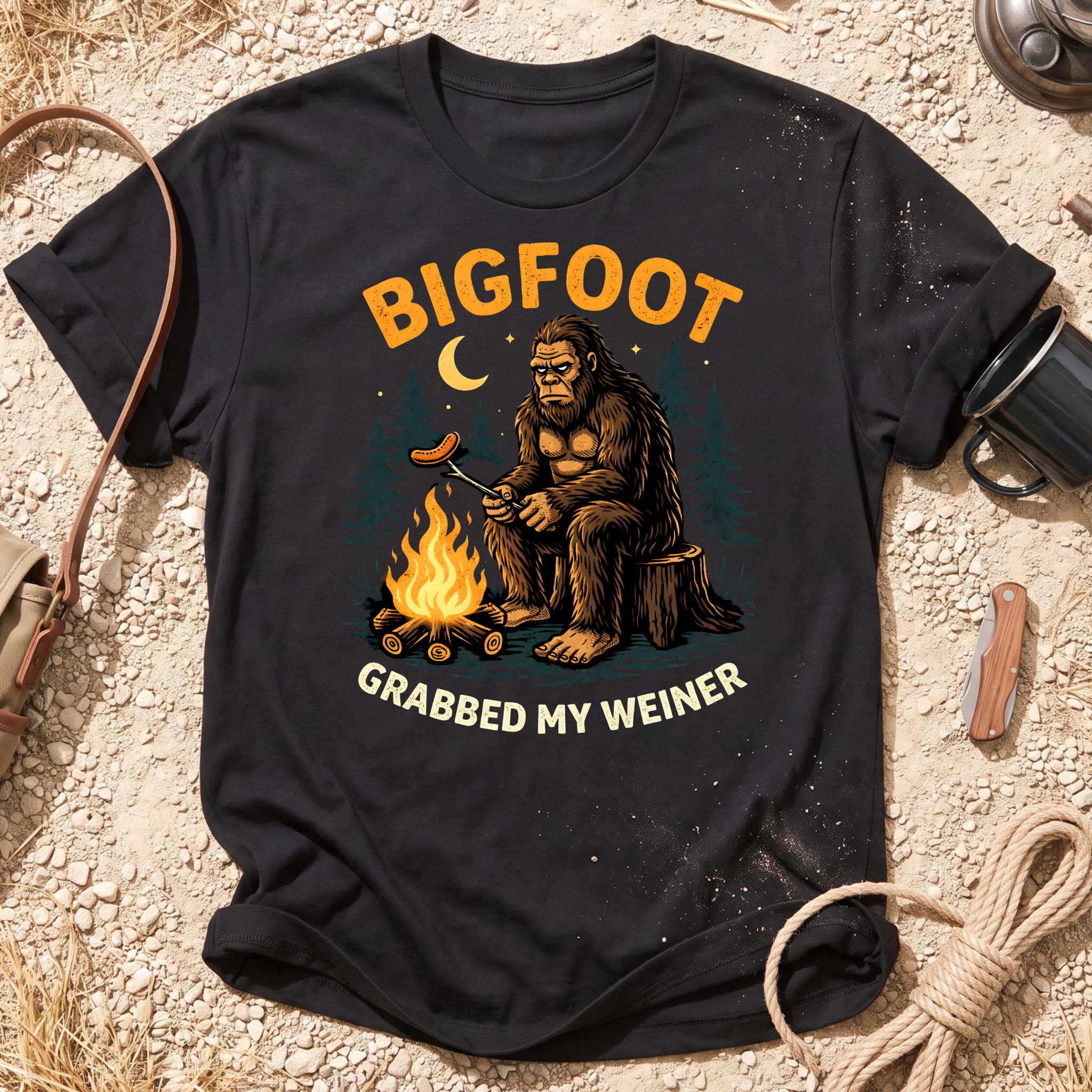 Bigfoot Grabbed My Weiner T-Shirt