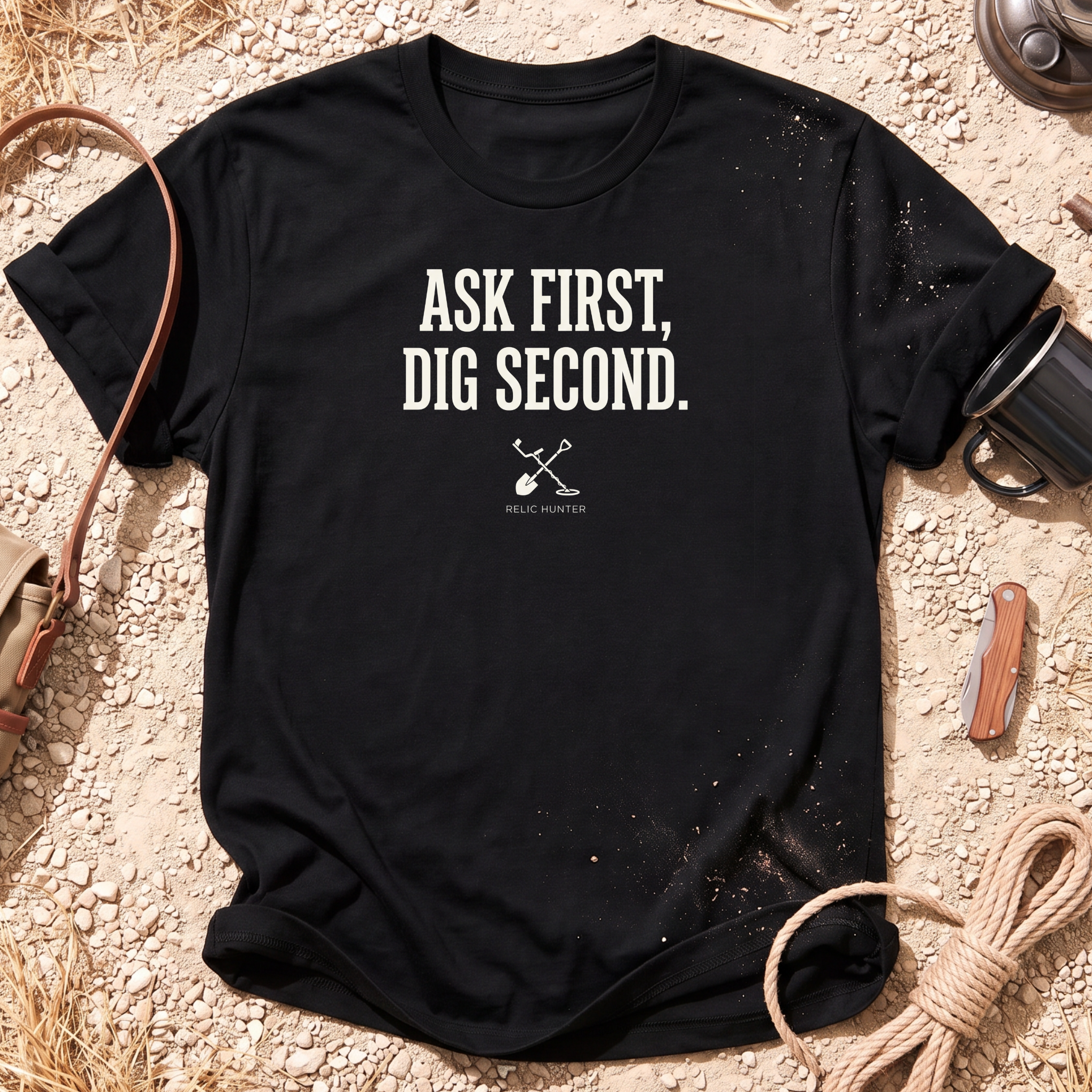 Ask First, Dig Second Metal Detecting T-Shirt