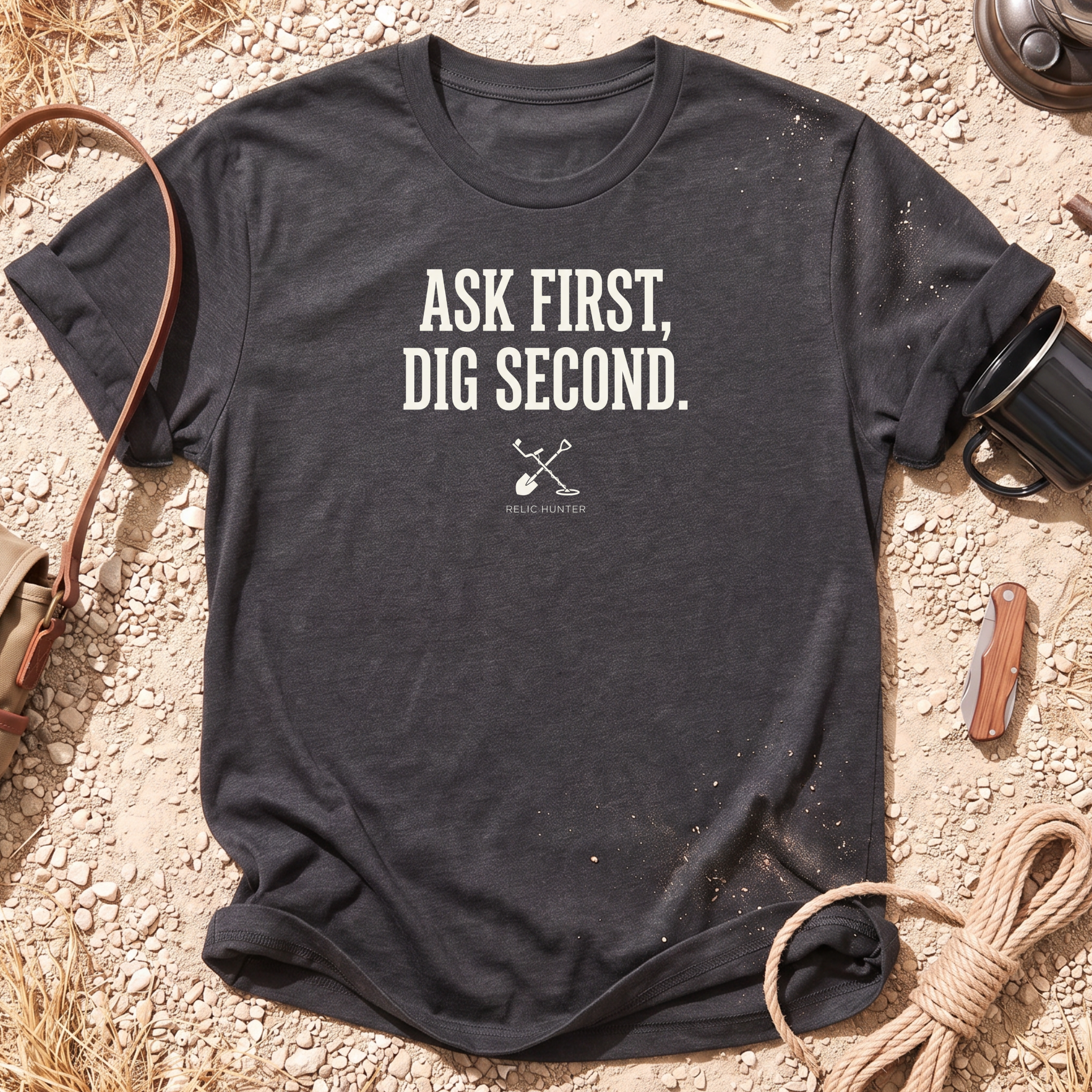 Ask First, Dig Second Metal Detecting T-Shirt