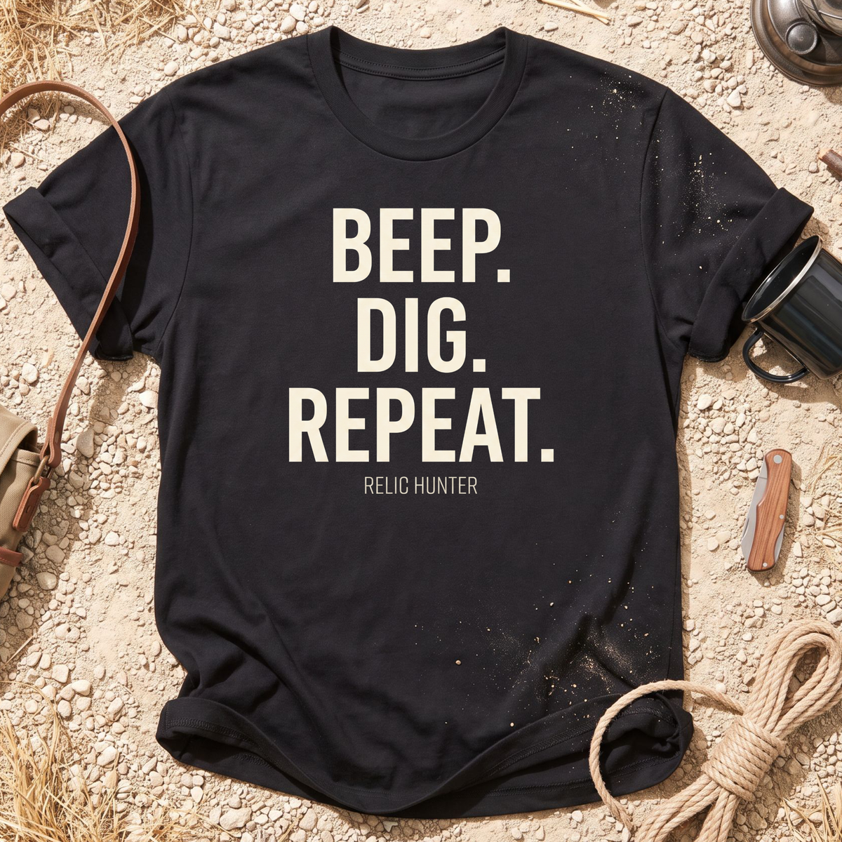 Beep Dig Repeat Metal Detecting T-Shirt