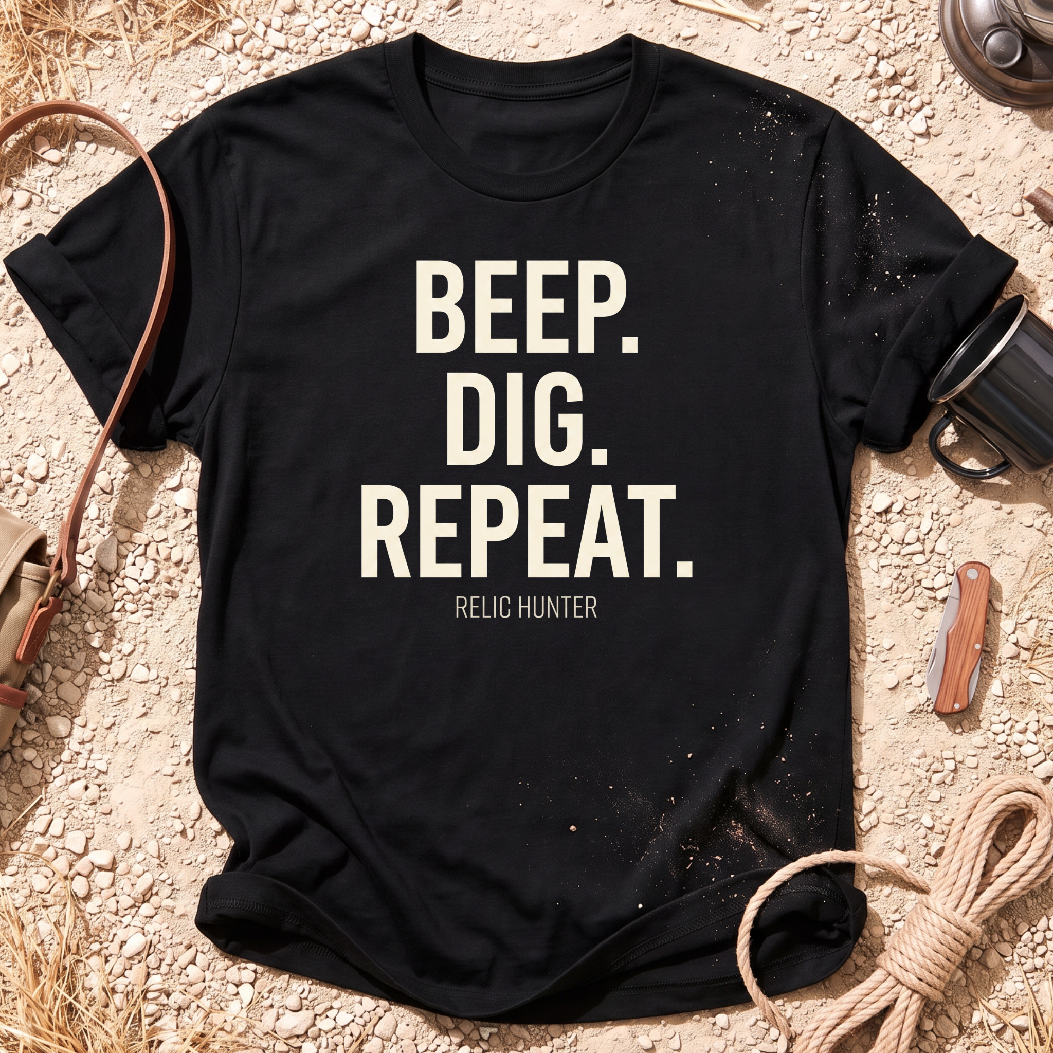 Beep Dig Repeat Metal Detecting T-Shirt