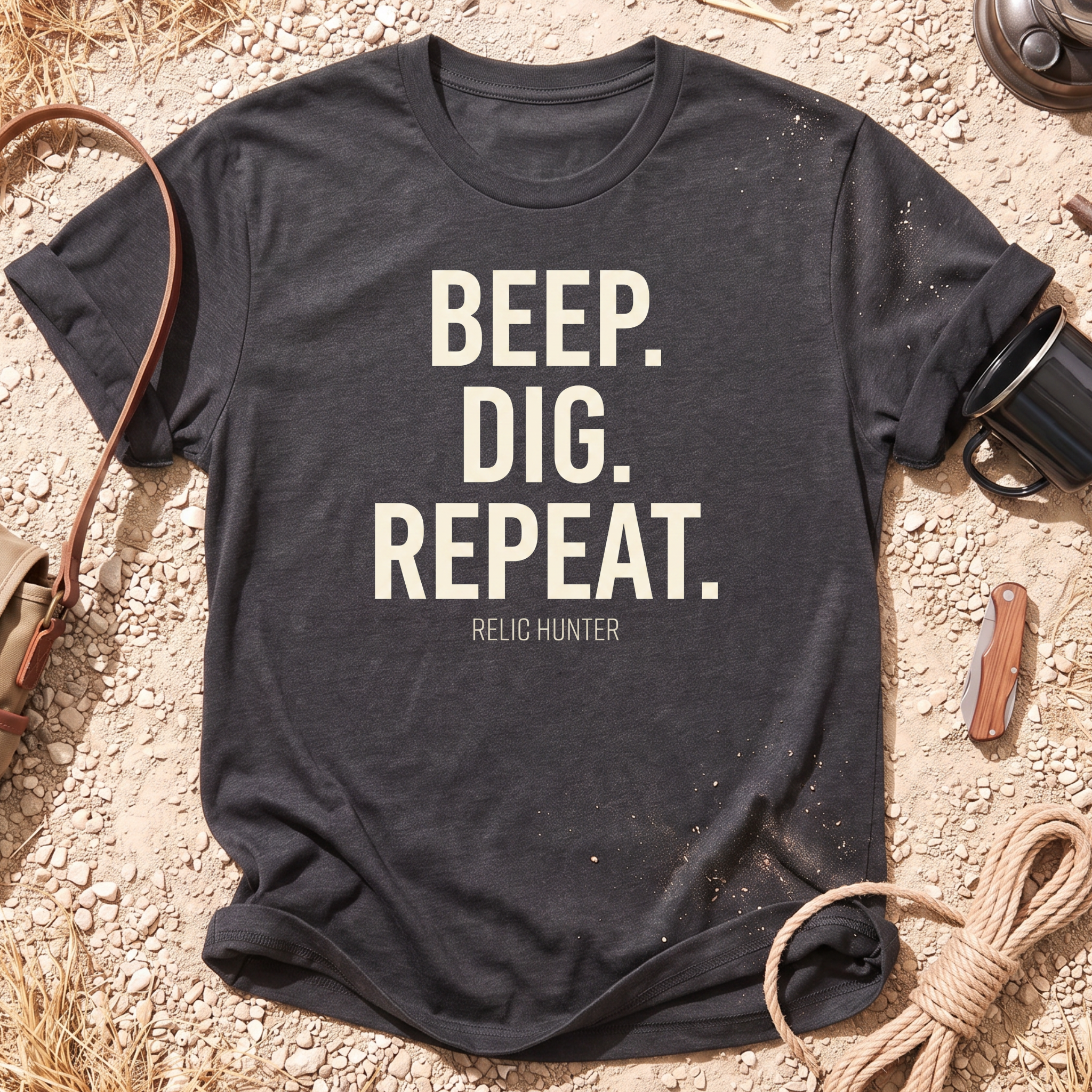 Beep Dig Repeat Metal Detecting T-Shirt