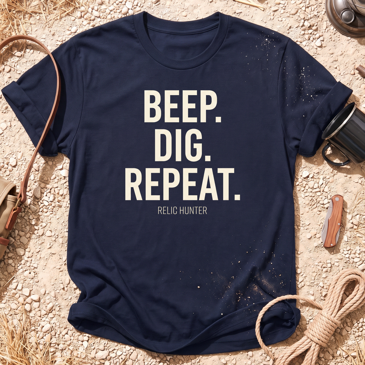 Beep Dig Repeat Metal Detecting T-Shirt