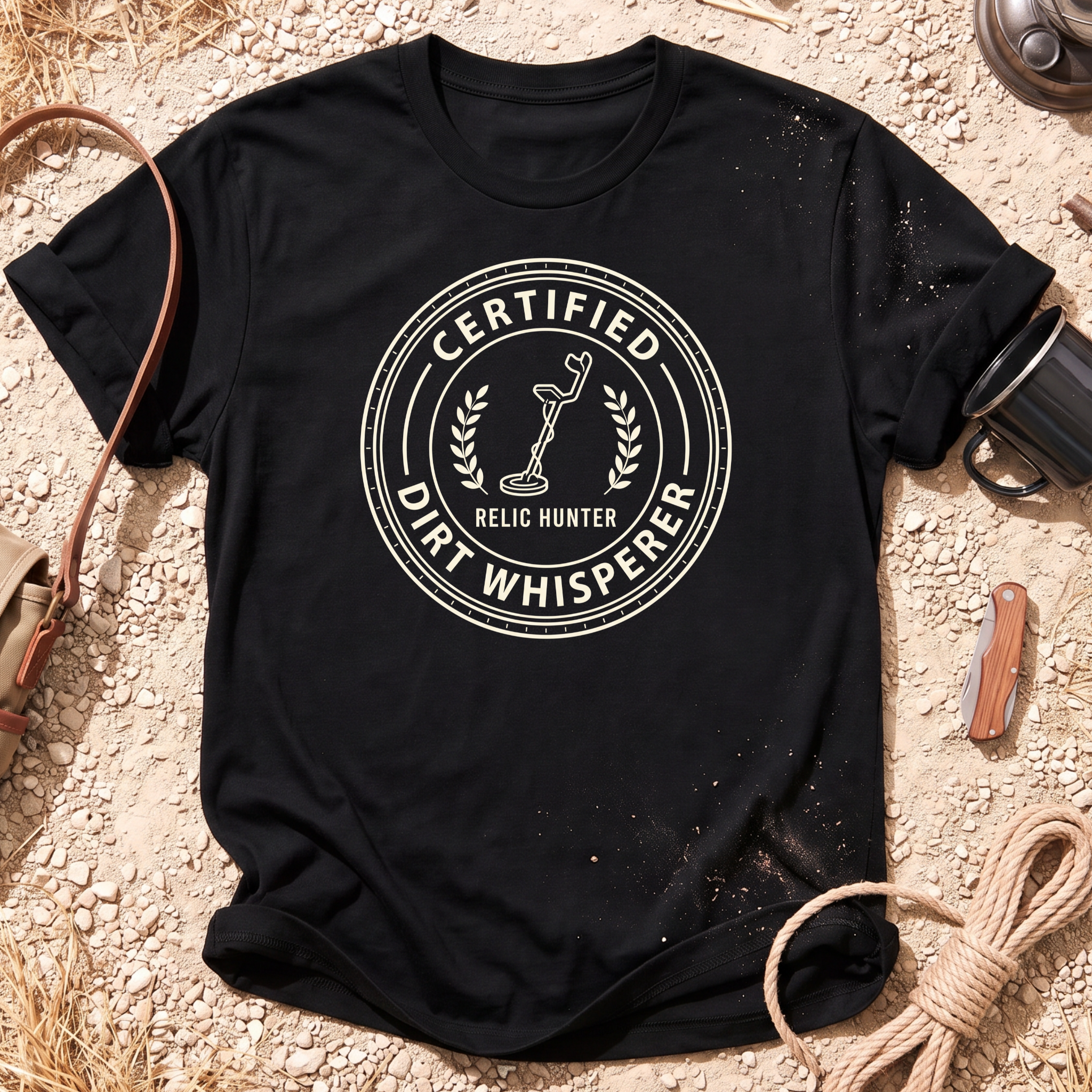 Certified Dirt Whisperer Metal Detecting T-Shirt