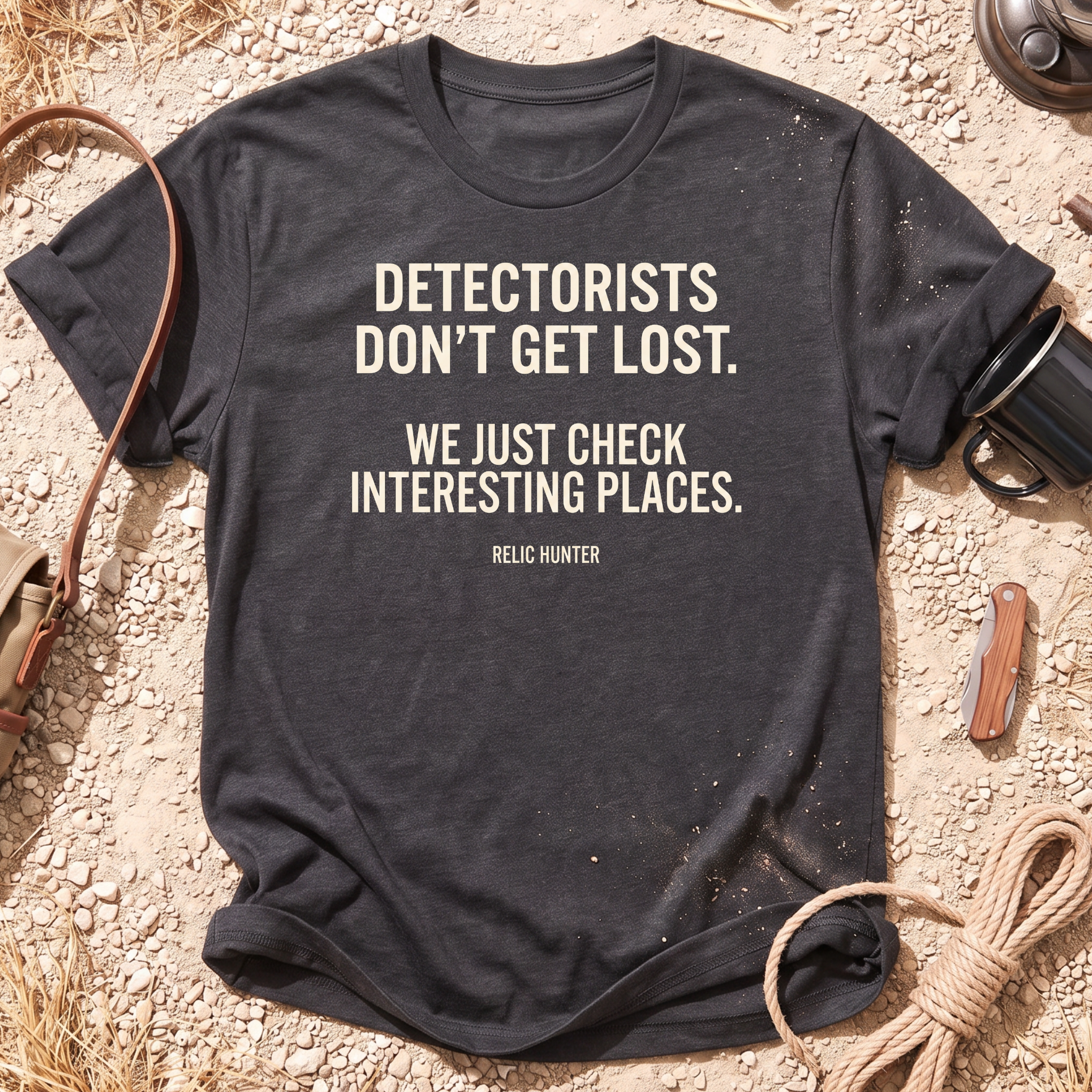 Detectorists Don't Get Lost Metal Detecting T-Shirt