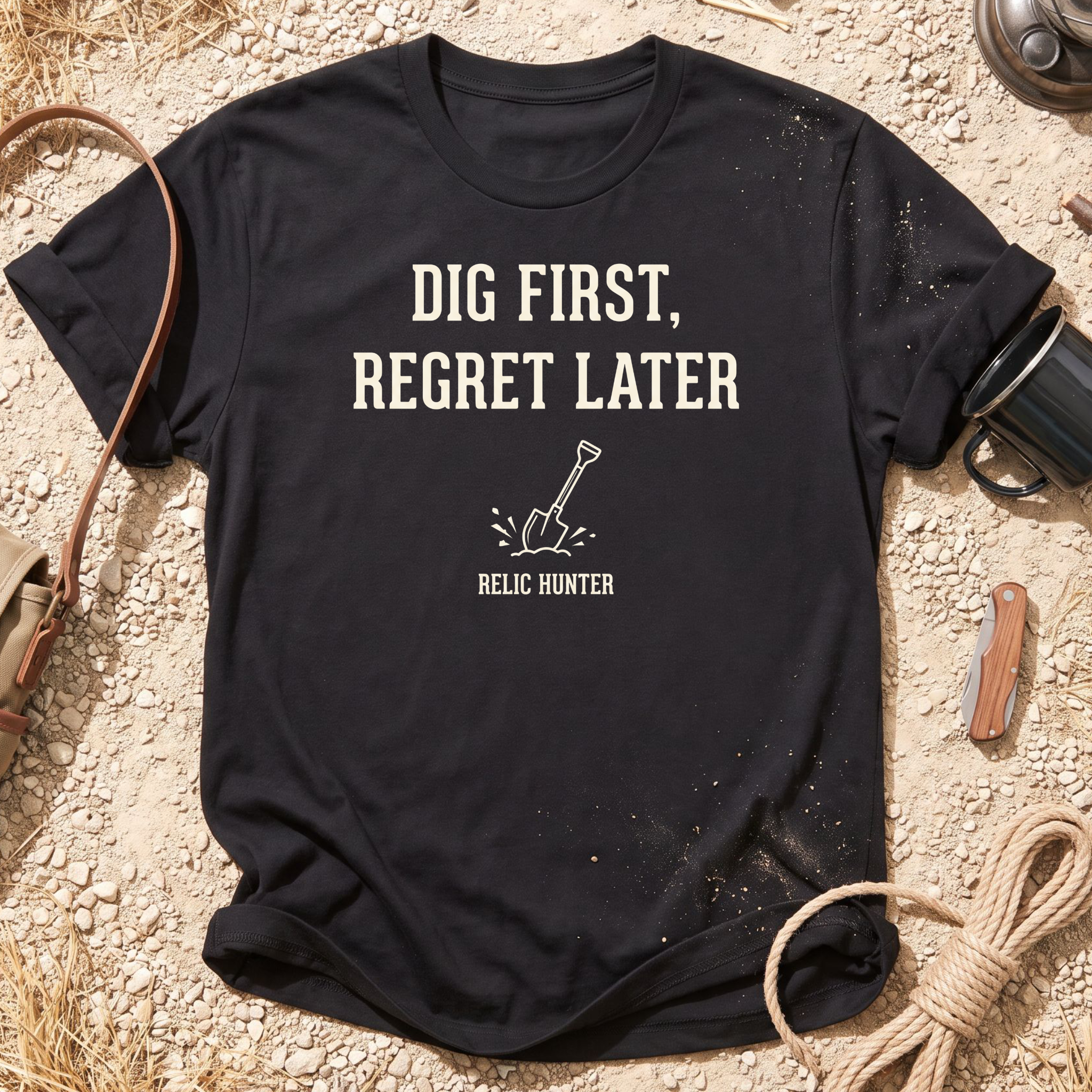 Dig First, Regret Later Metal Detecting T-Shirt