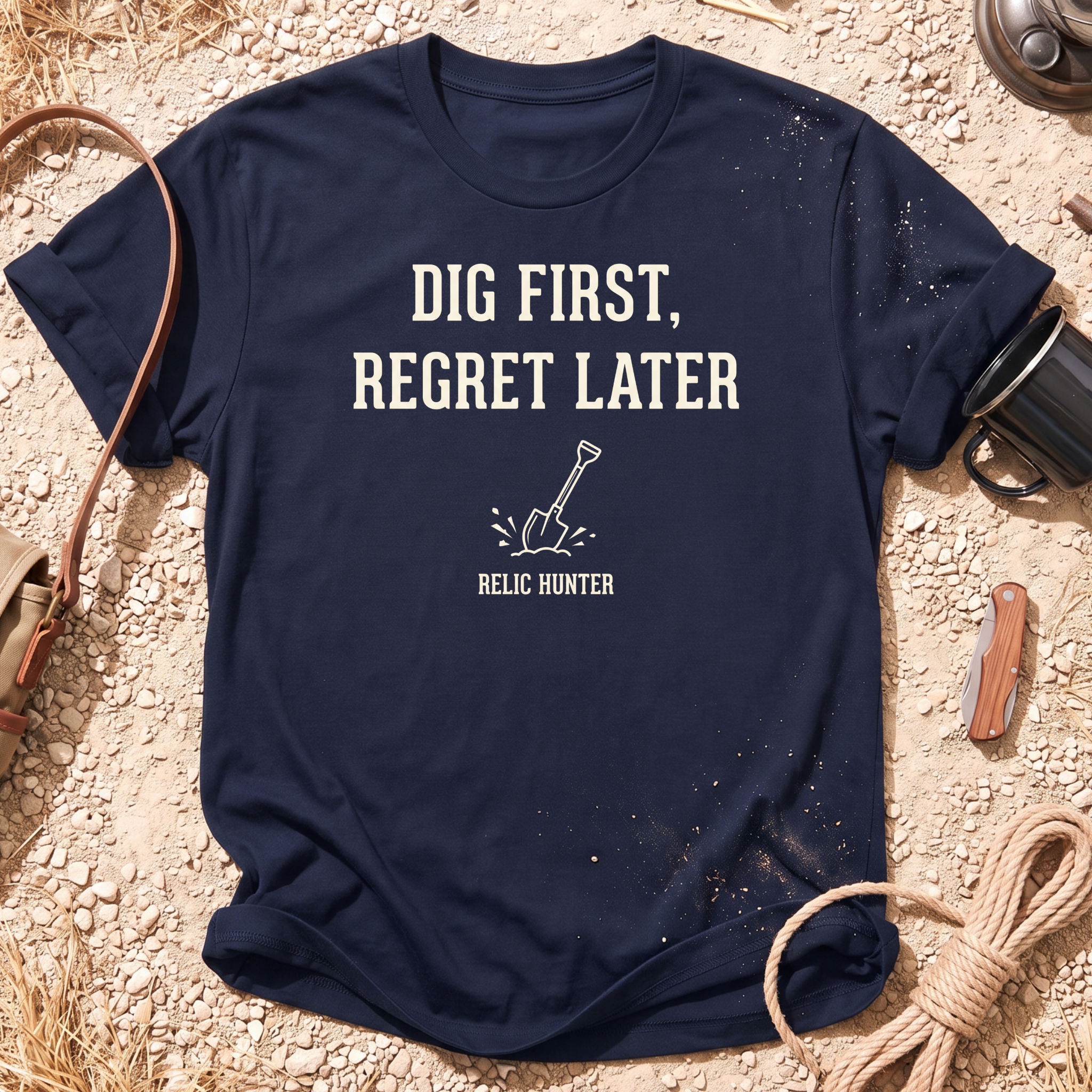 Dig First, Regret Later Metal Detecting T-Shirt