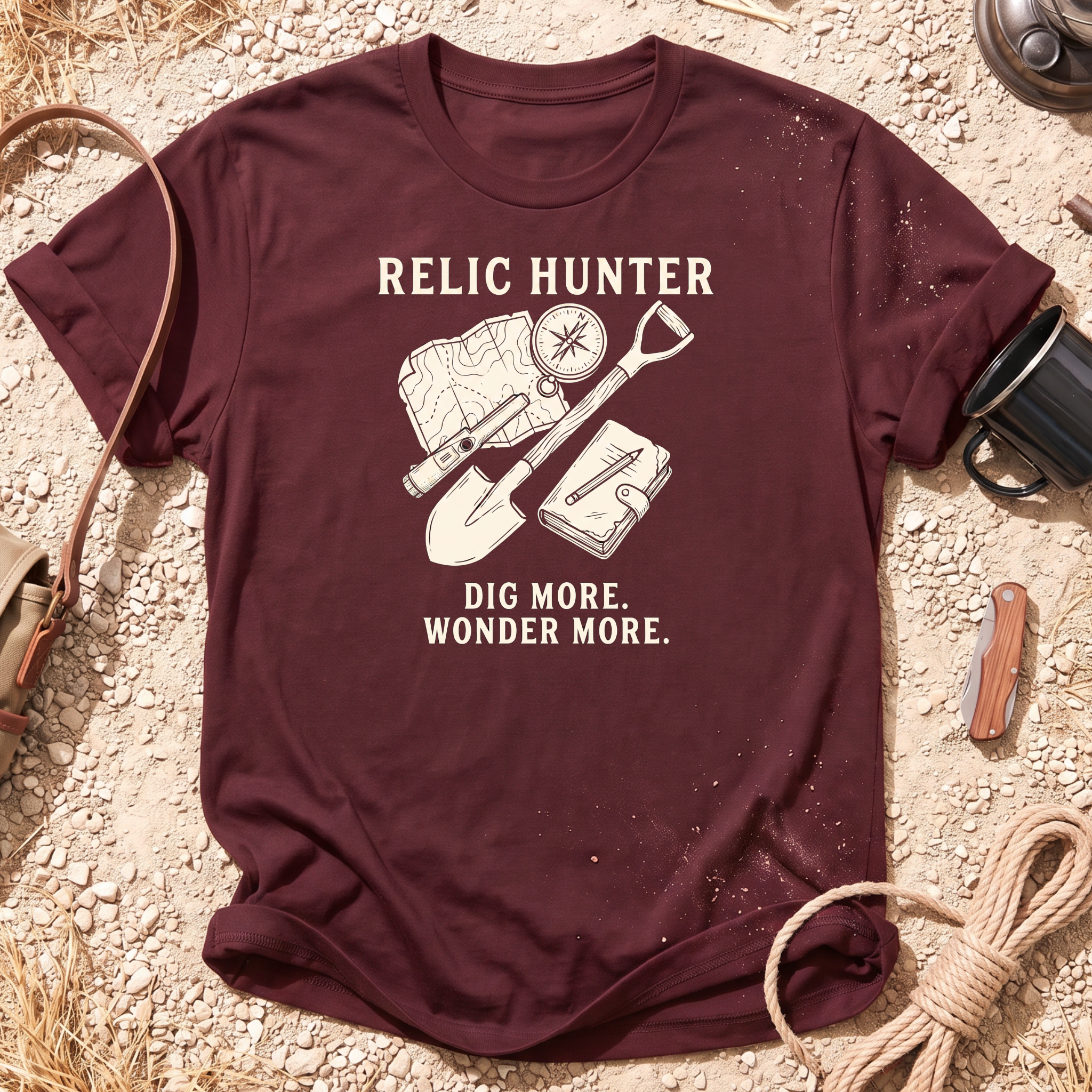 Dig More, Wonder More Metal Detecting T-Shirt
