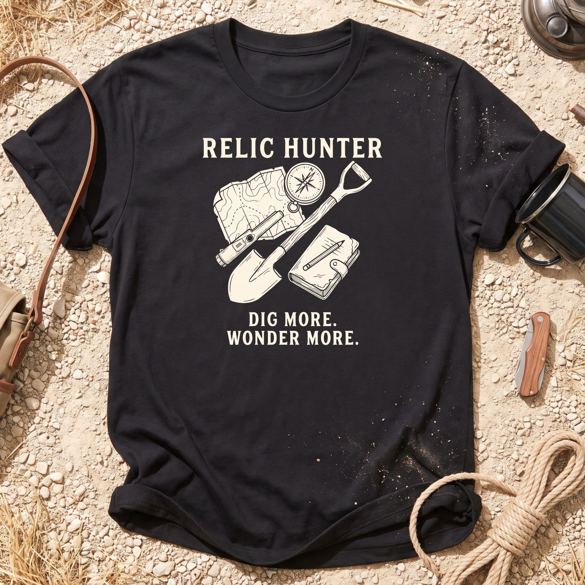 Dig More, Wonder More Metal Detecting T-Shirt
