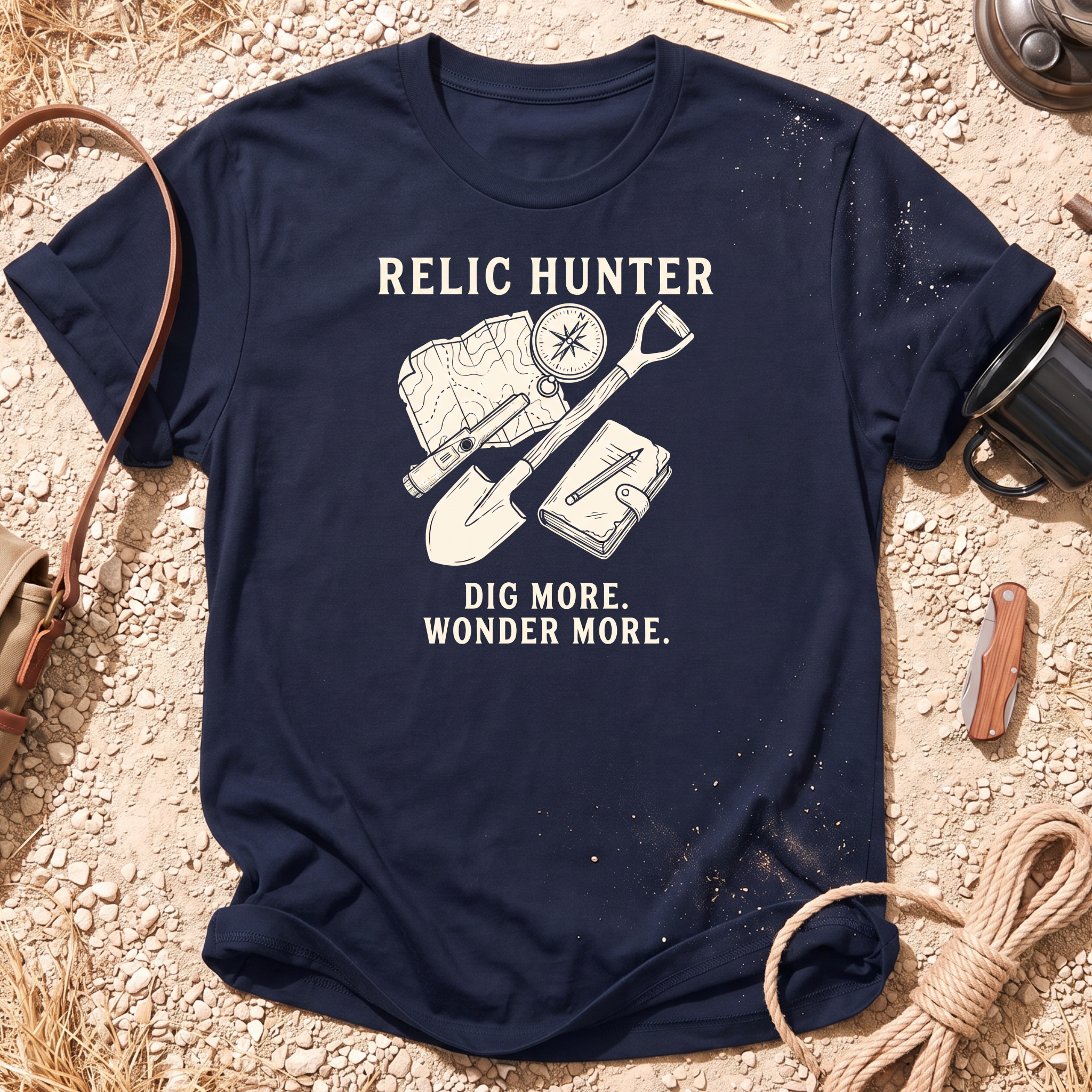 Dig More, Wonder More Metal Detecting T-Shirt
