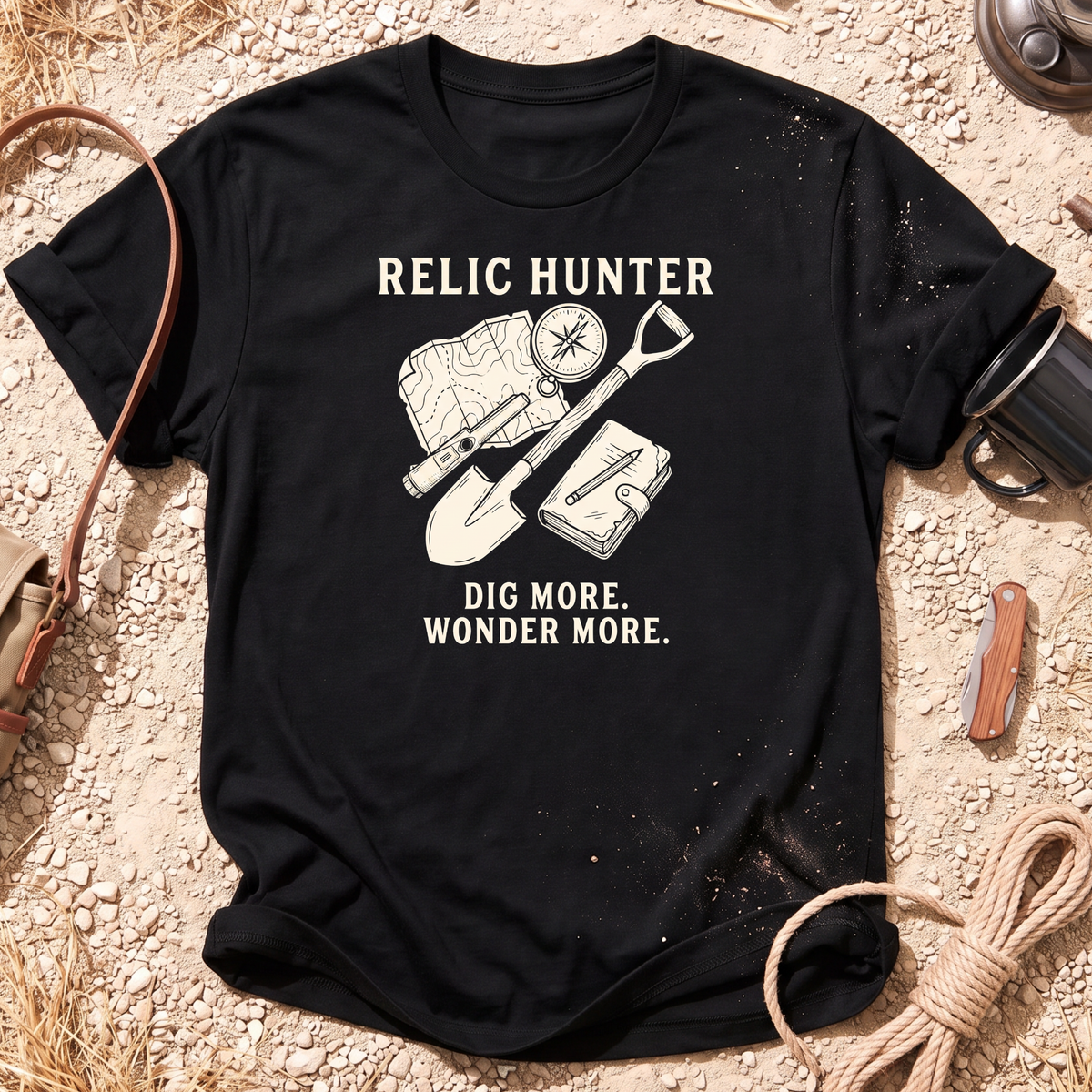 Dig More, Wonder More Metal Detecting T-Shirt
