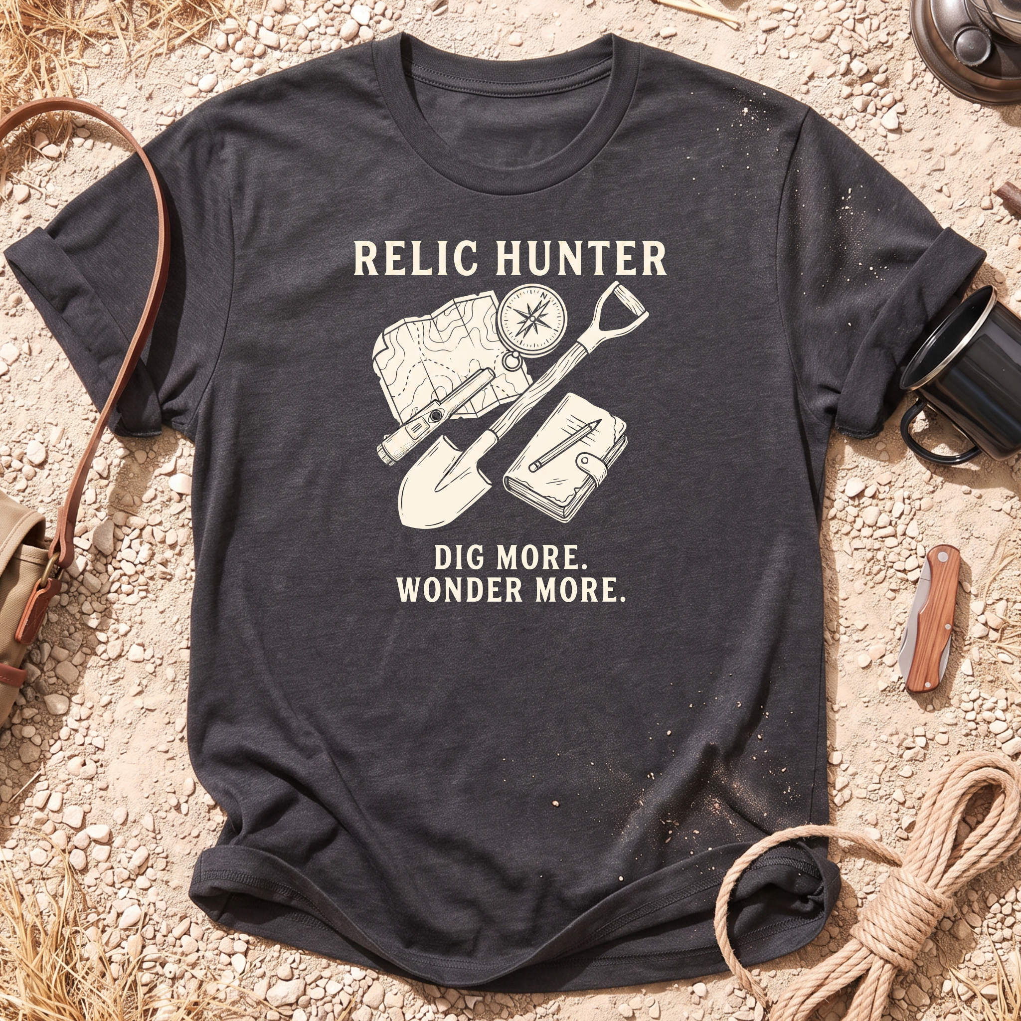 Dig More, Wonder More Metal Detecting T-Shirt