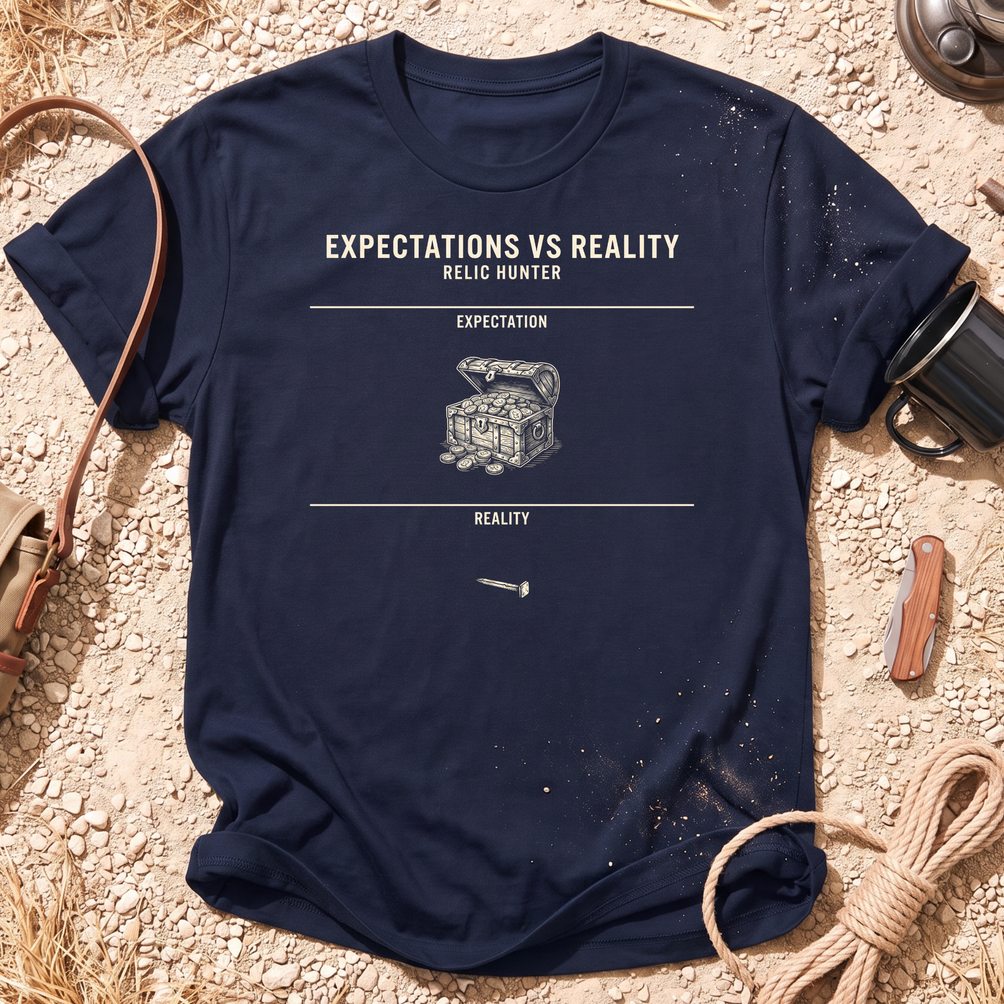 Expectations vs Reality Metal Detecting T-Shirt