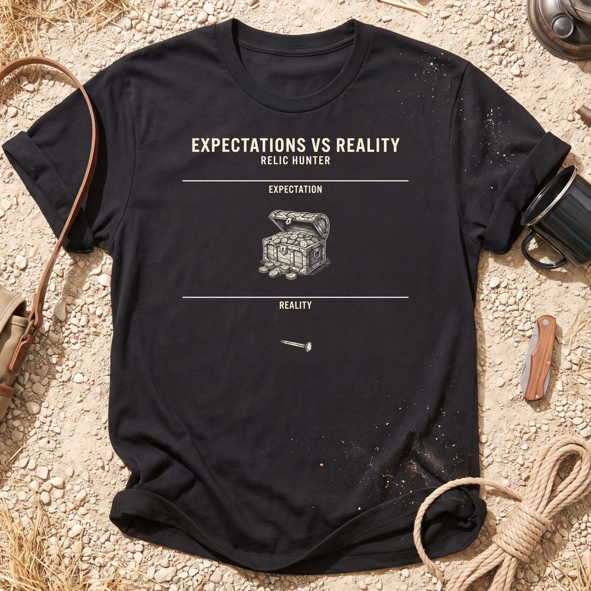 Expectations vs Reality Metal Detecting T-Shirt