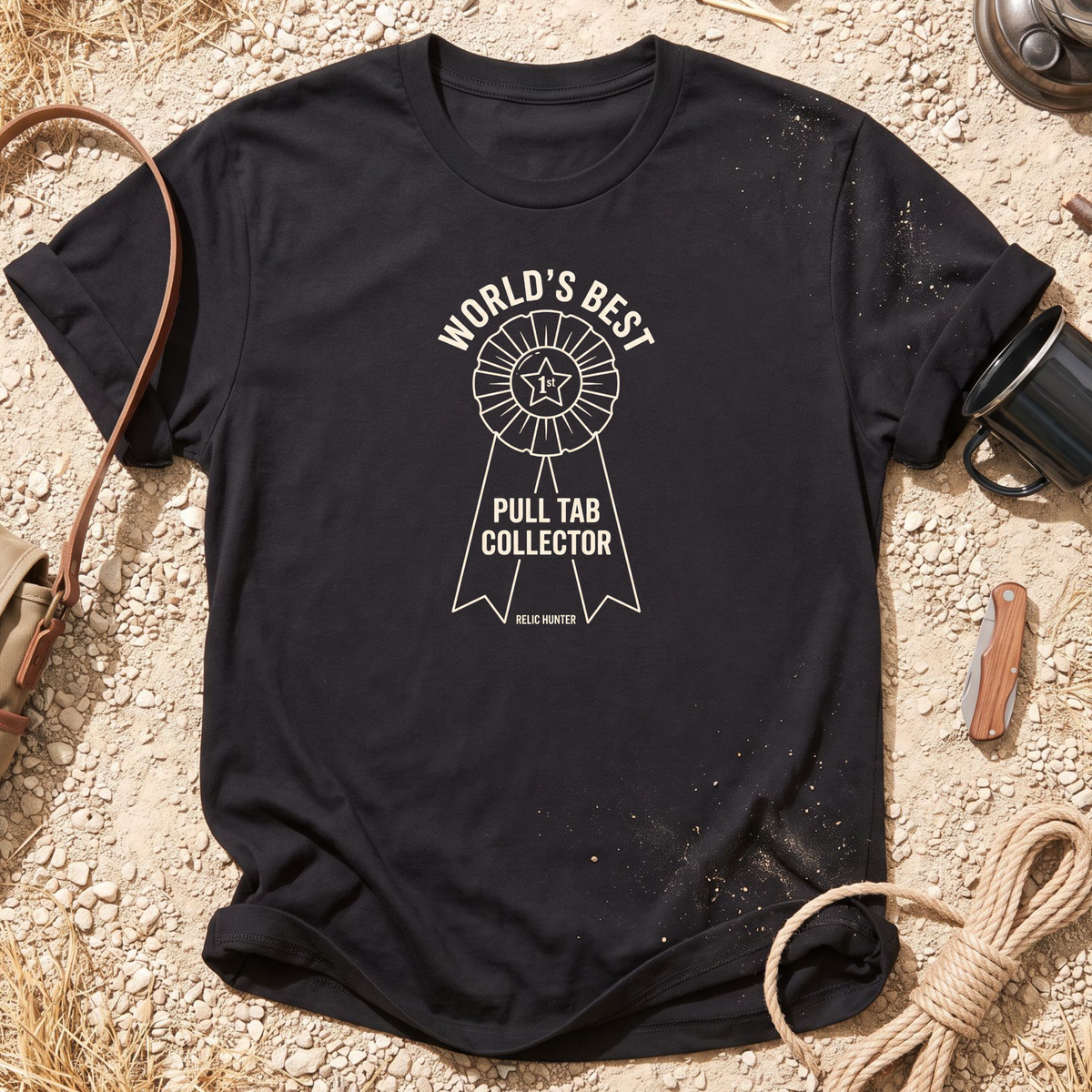 World's Best Pull Tab Collector Cotton Metal Detecting T-Shirt