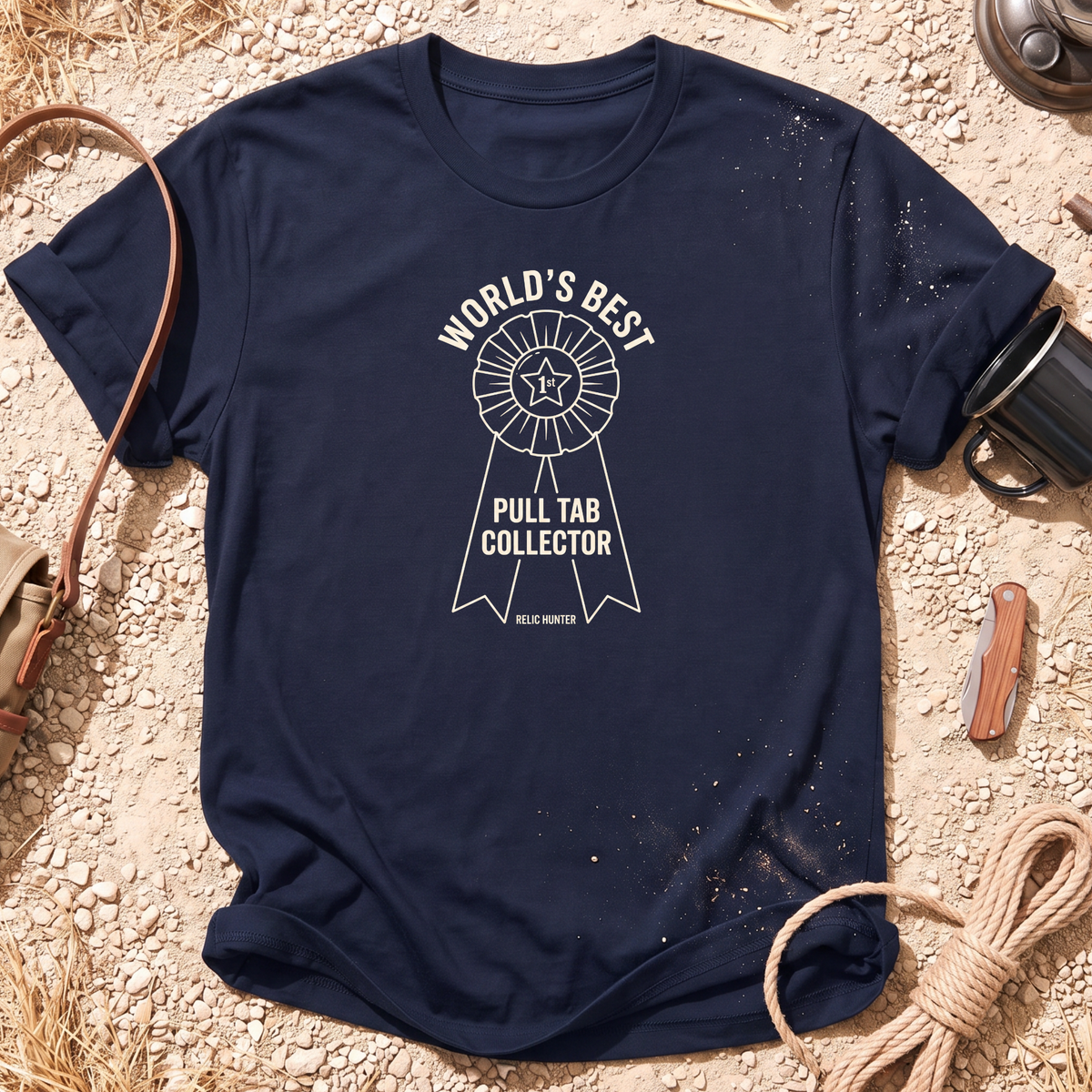 World's Best Pull Tab Collector Cotton Metal Detecting T-Shirt