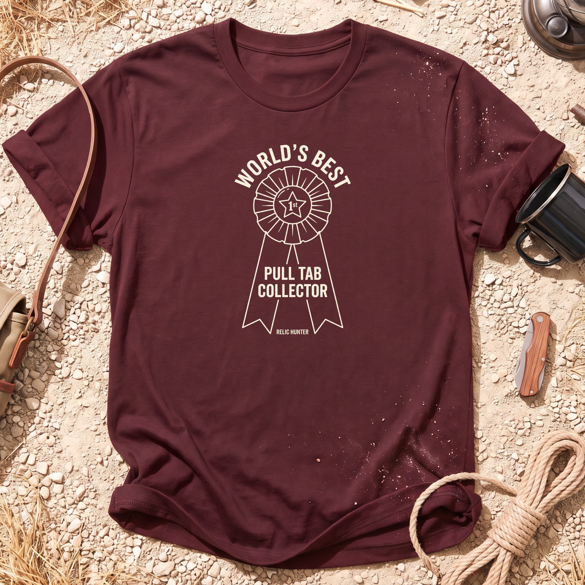 World's Best Pull Tab Collector Cotton Metal Detecting T-Shirt