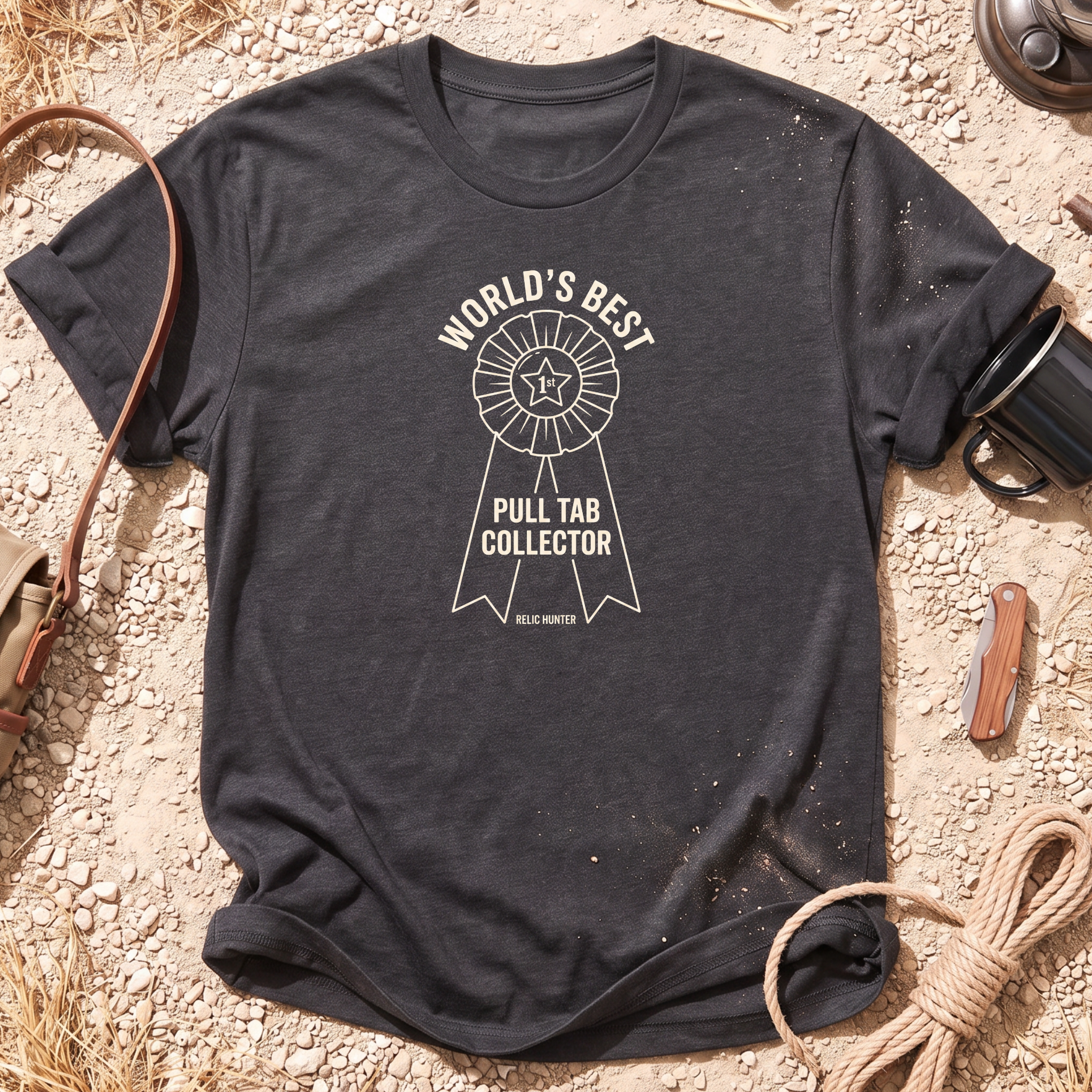 World's Best Pull Tab Collector Cotton Metal Detecting T-Shirt