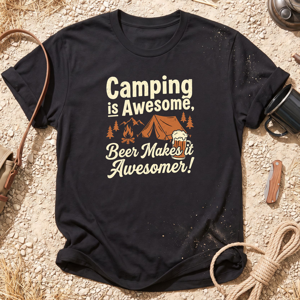 Camping with Beer is Awesomer T-Shirt