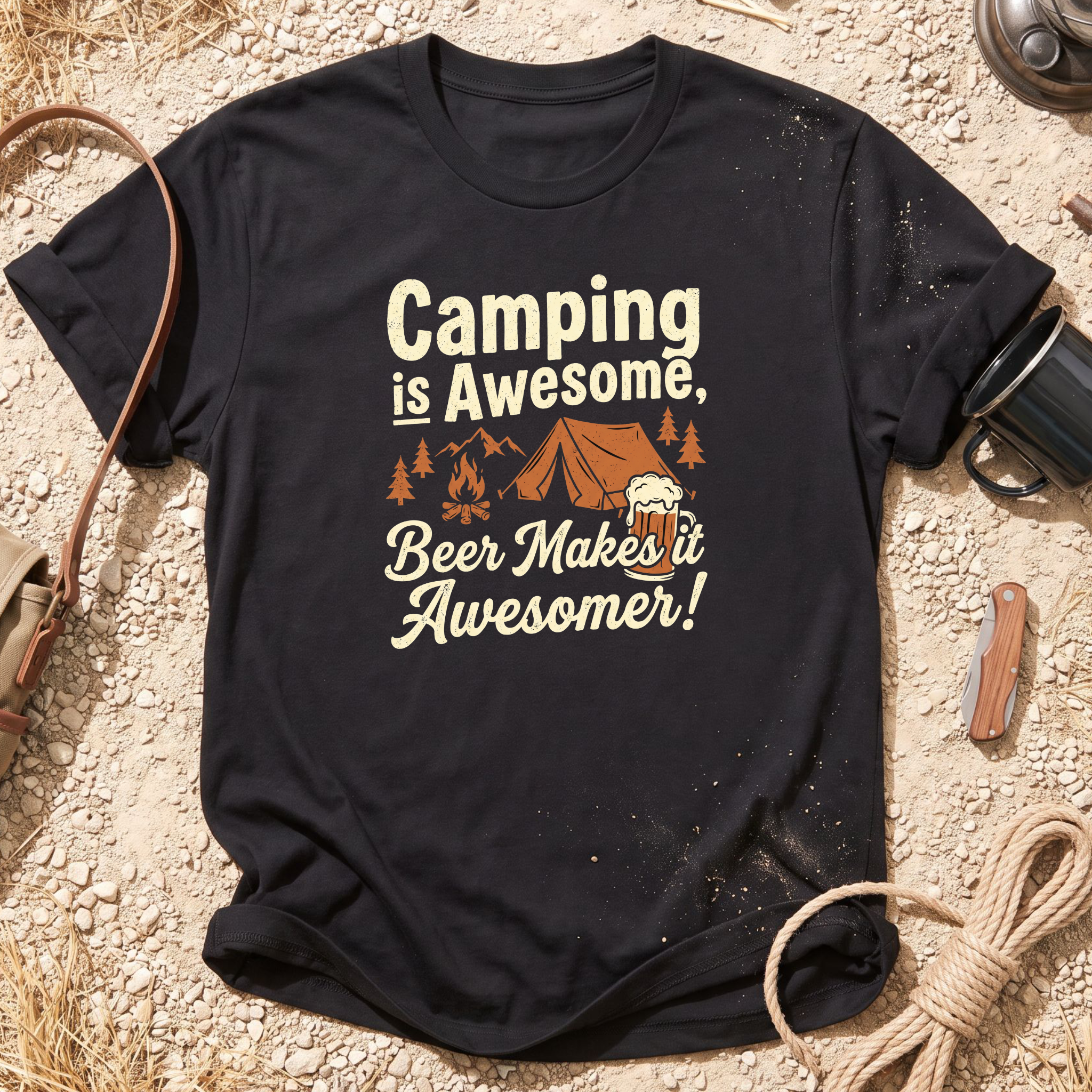 Camping with Beer is Awesomer T-Shirt