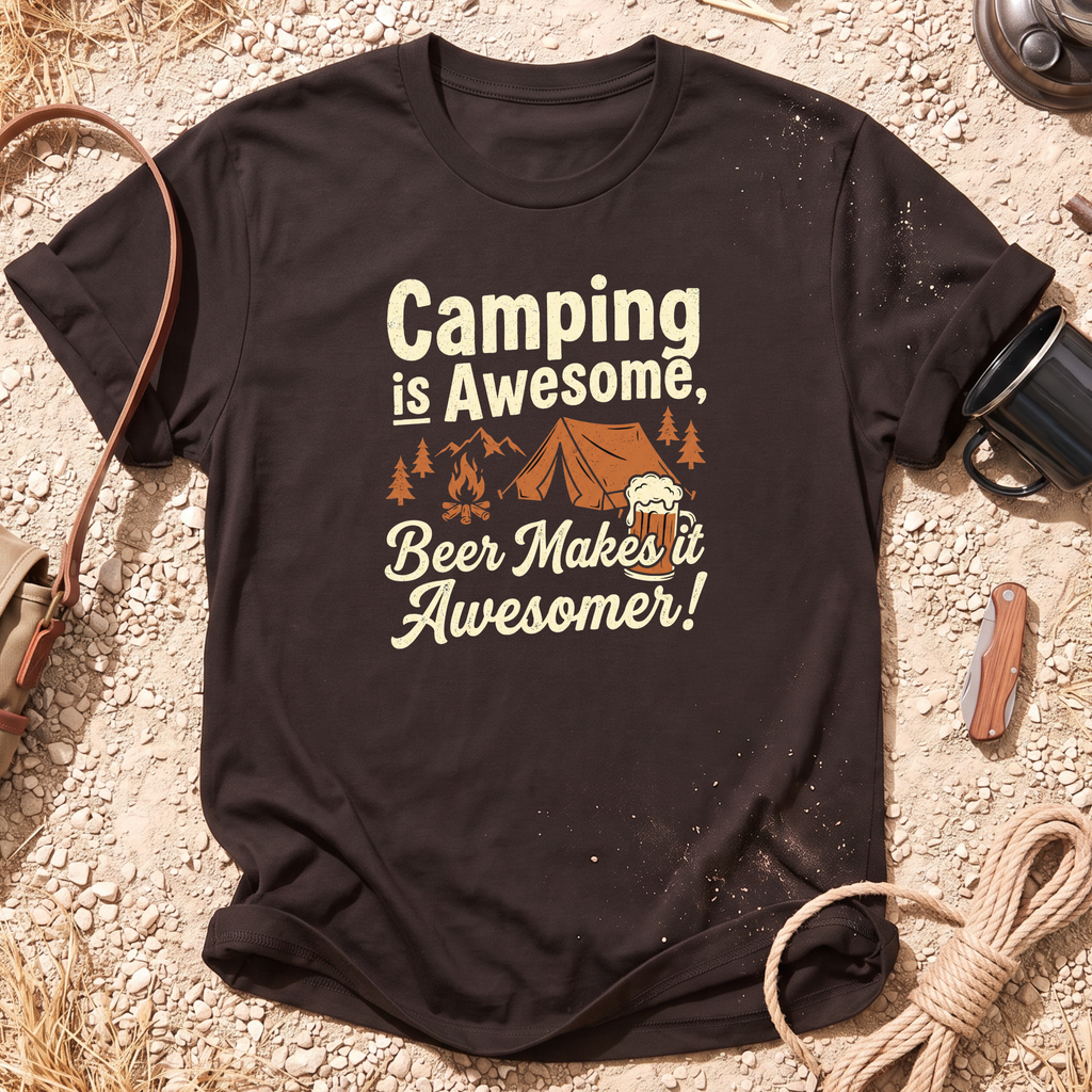 Camping with Beer is Awesomer T-Shirt