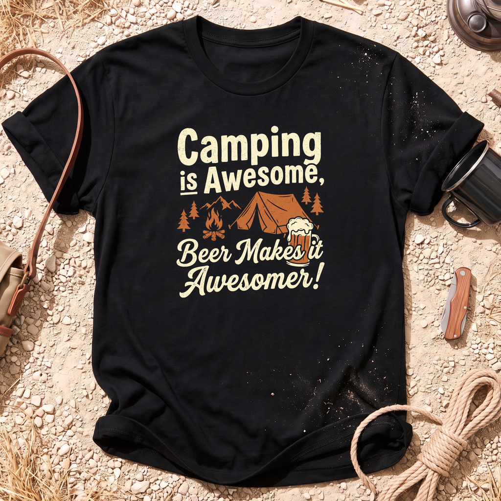 Camping with Beer is Awesomer T-Shirt