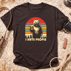 I Hate People Drinking Bear T-Shirt