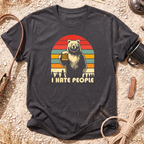 I Hate People Drinking Bear T-Shirt