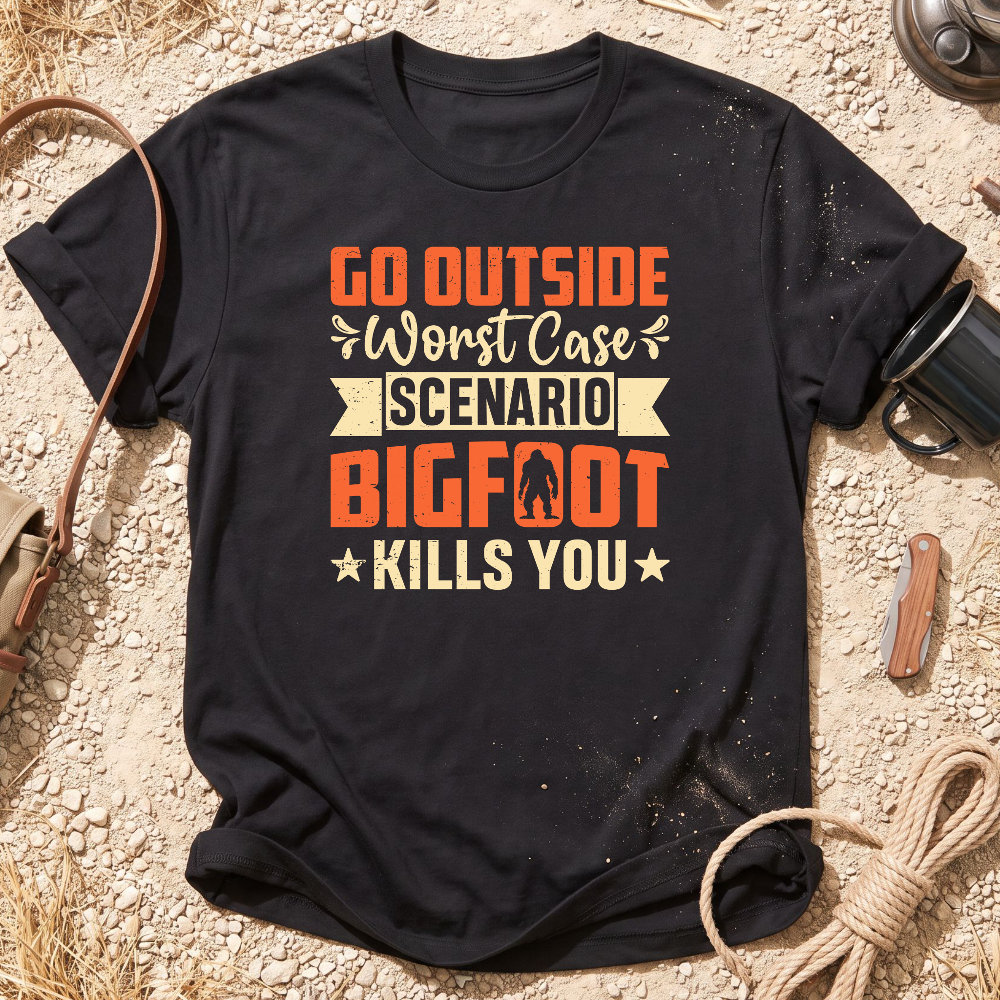 Go Outside and Bigfoot Kills You T-Shirt