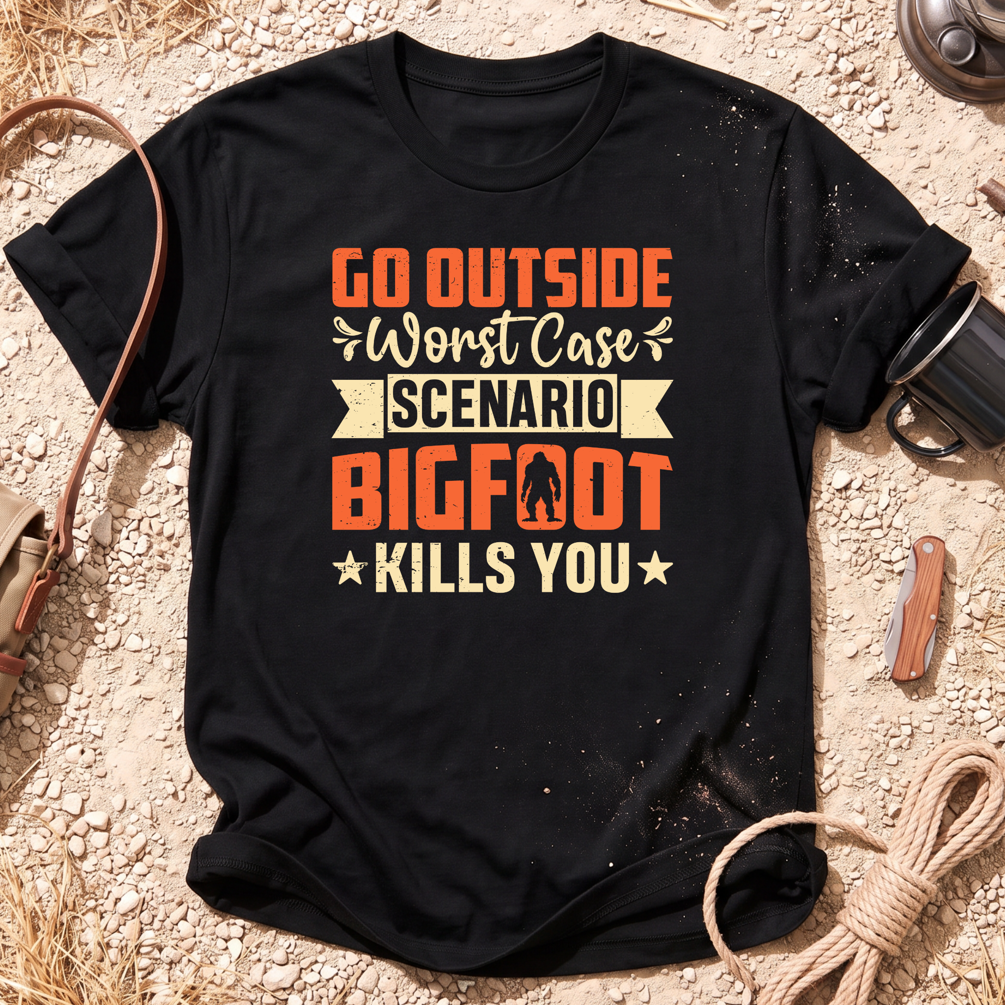Go Outside and Bigfoot Kills You T-Shirt