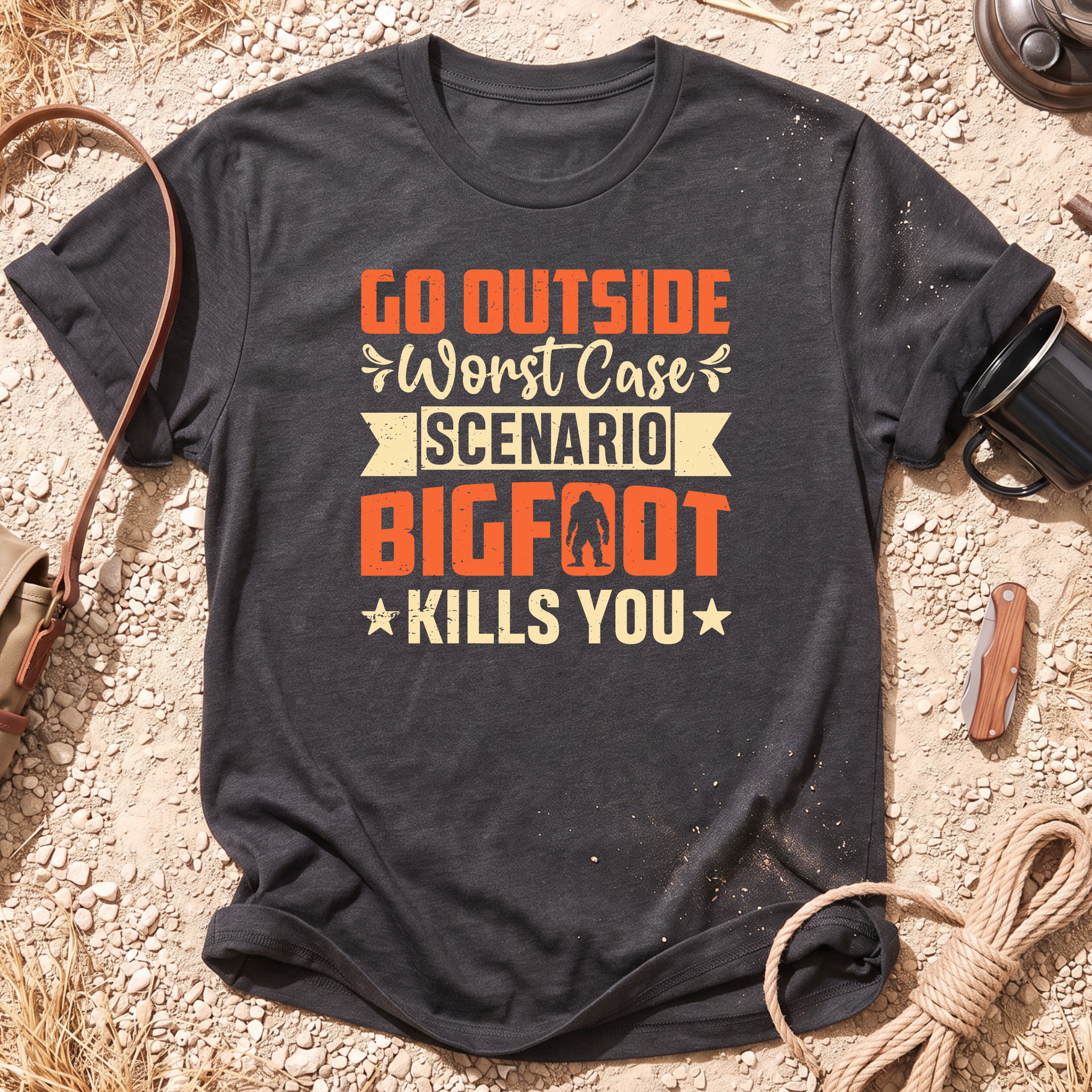 Go Outside and Bigfoot Kills You T-Shirt