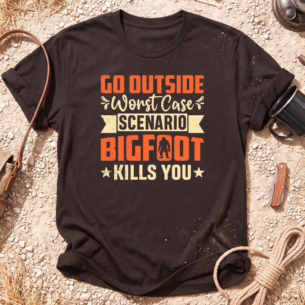 Go Outside and Bigfoot Kills You T-Shirt