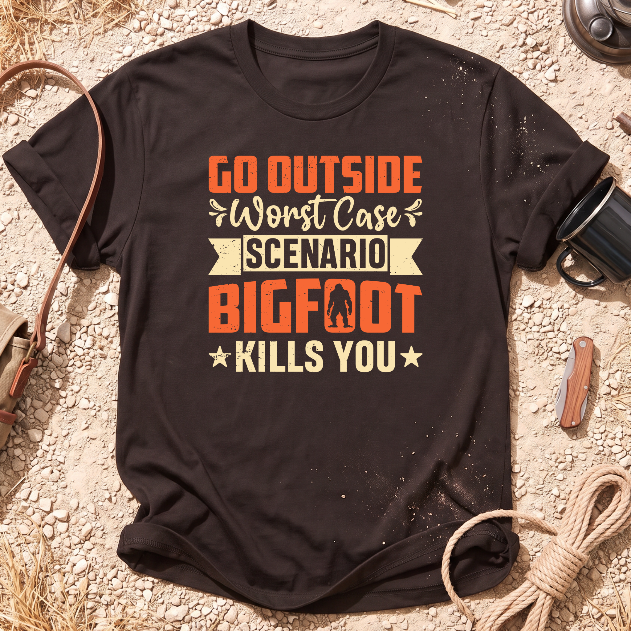 Go Outside and Bigfoot Kills You T-Shirt