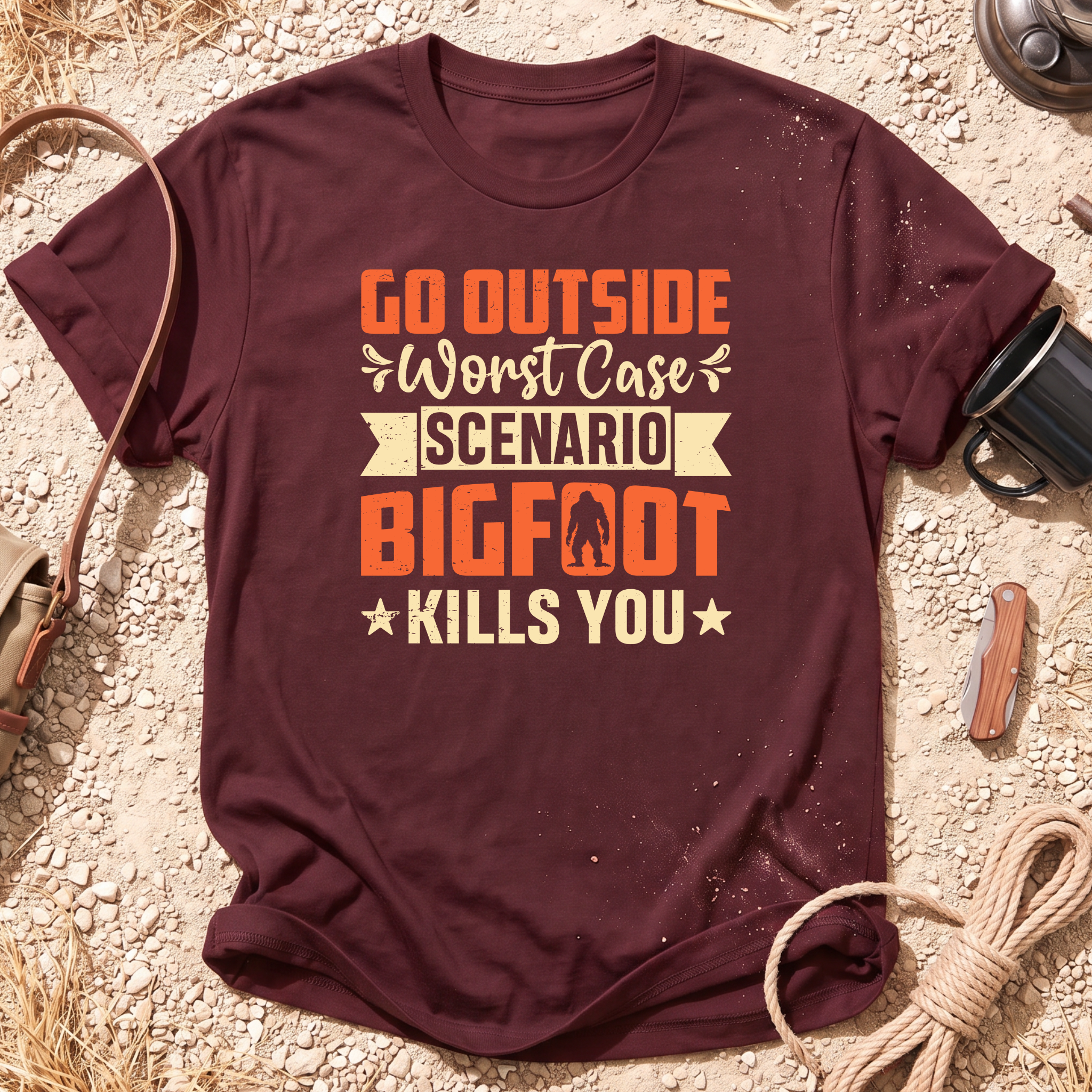 Go Outside and Bigfoot Kills You T-Shirt