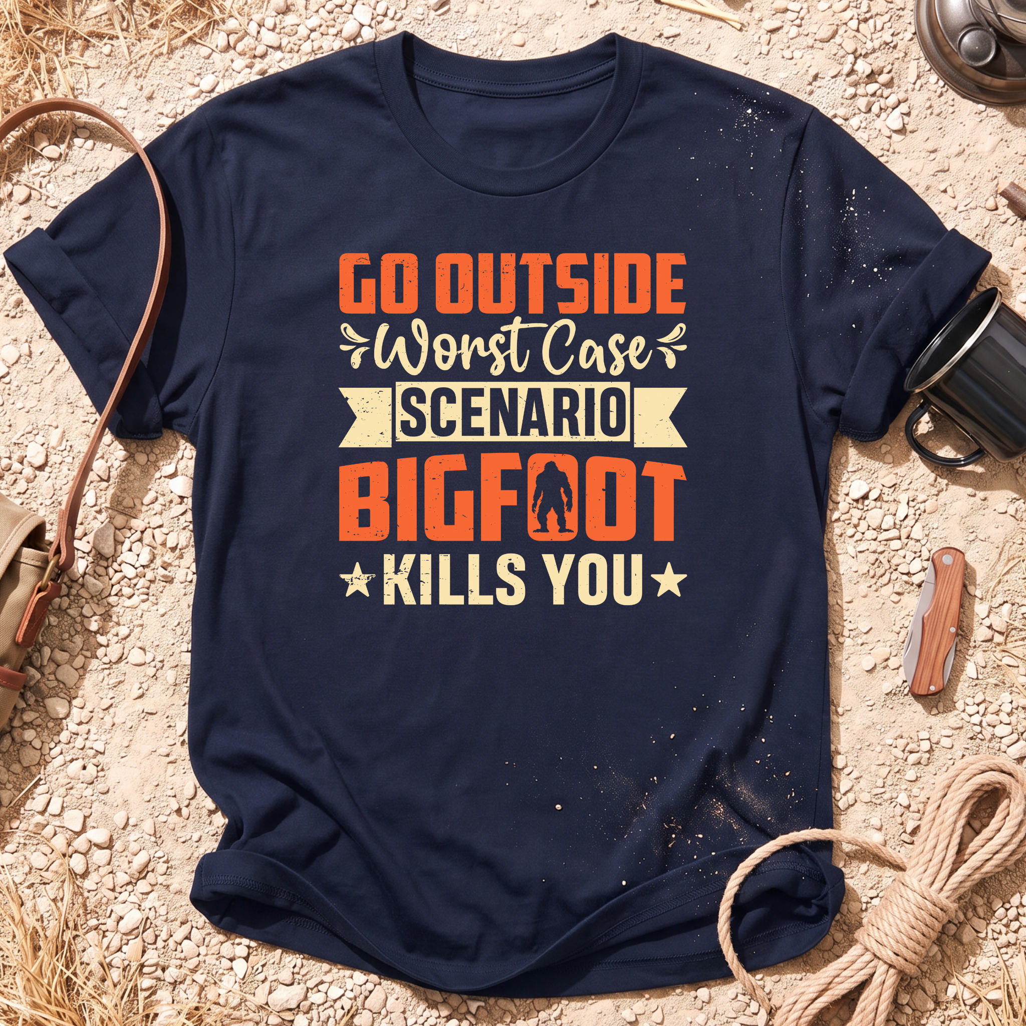 Go Outside and Bigfoot Kills You T-Shirt