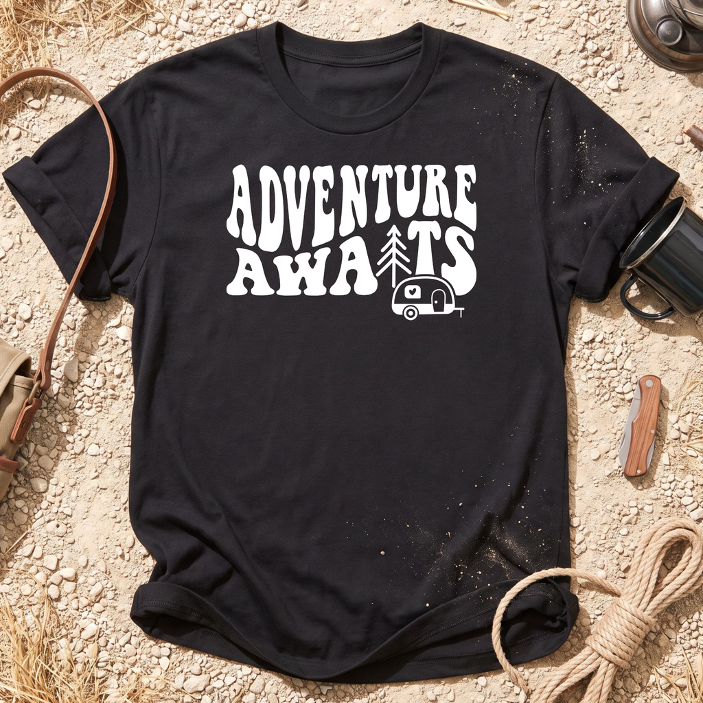 Adventure Awaits Camper T-Shirt