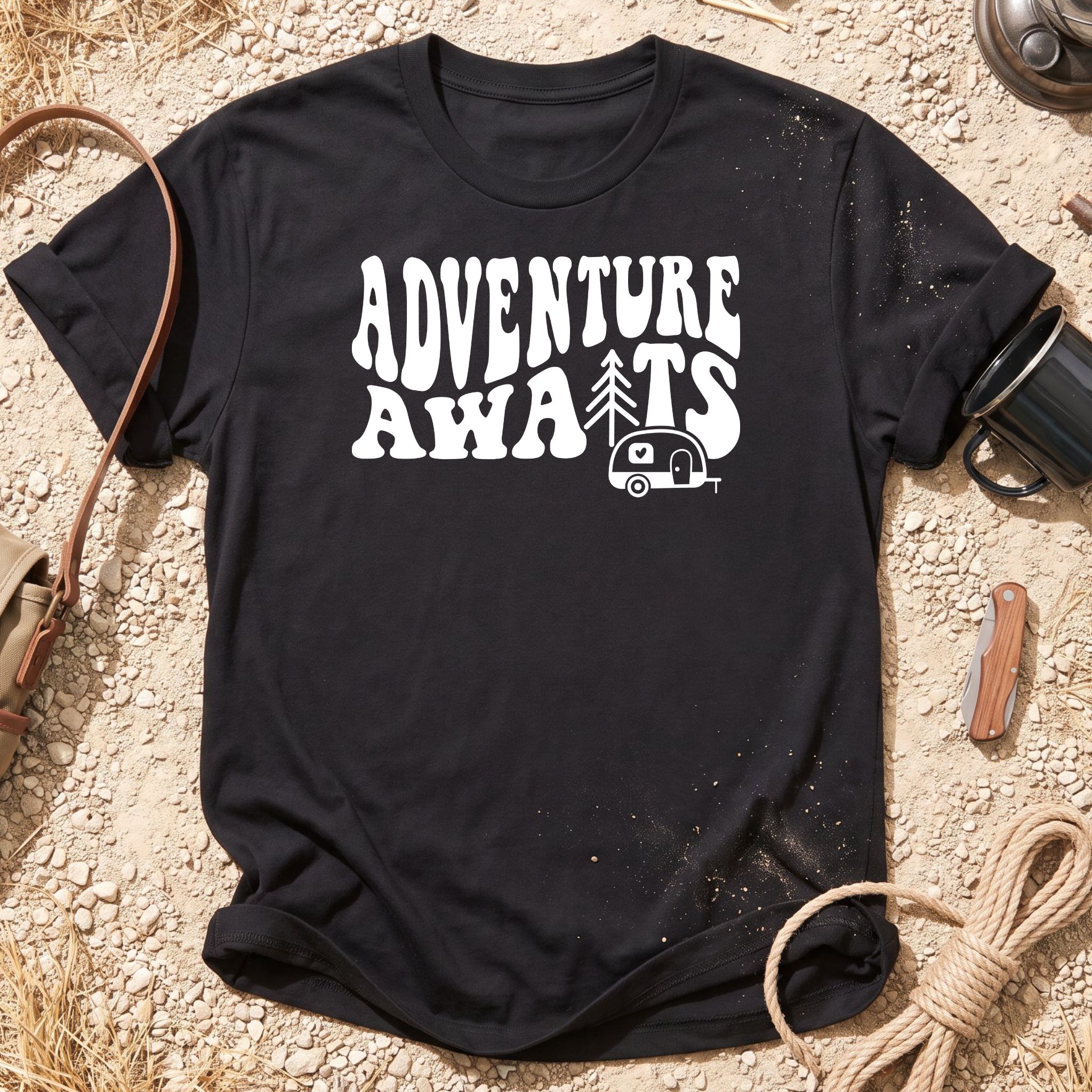 Adventure Awaits Camper T-Shirt