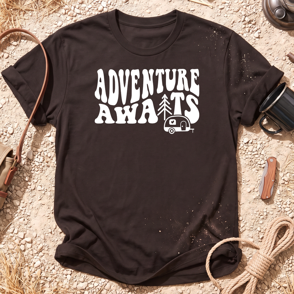 Adventure Awaits Camper T-Shirt
