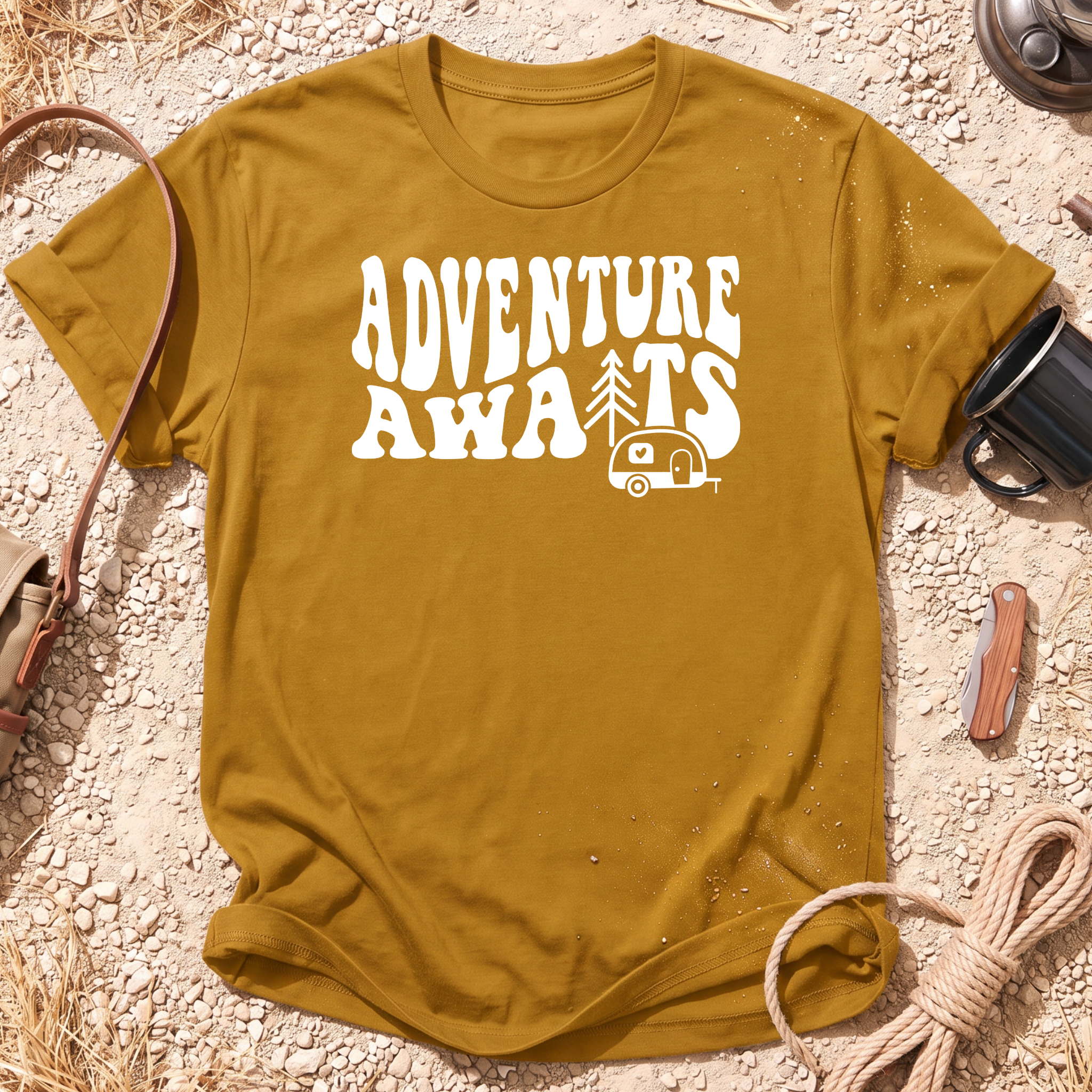 Adventure Awaits Camper T-Shirt