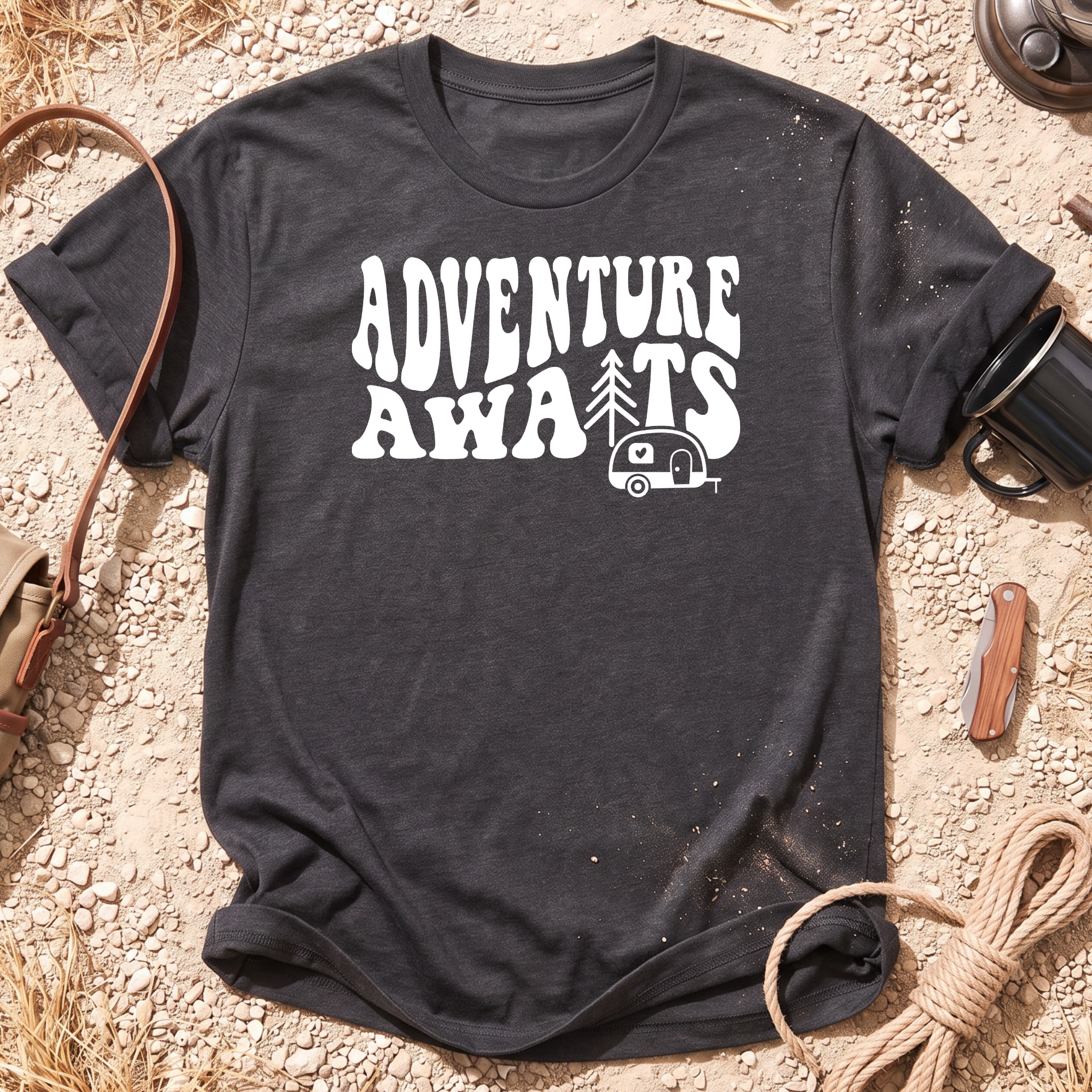 Adventure Awaits Camper T-Shirt