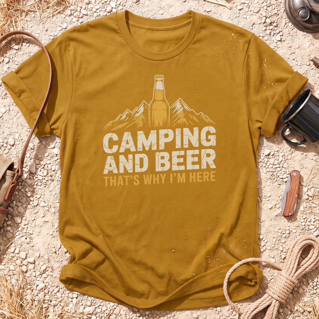Camping and Beer Mountain T-Shirt