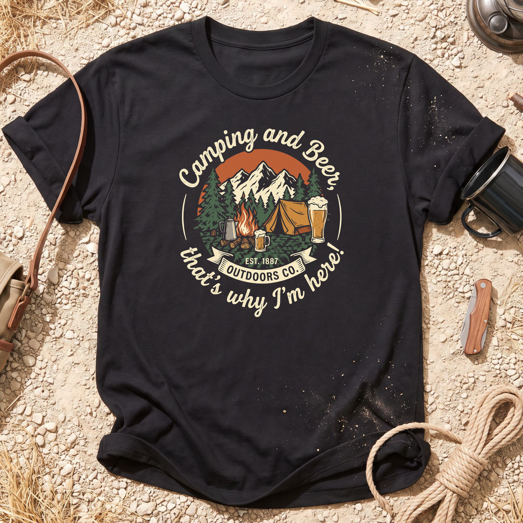 Camping and Beer Campground T-Shirt