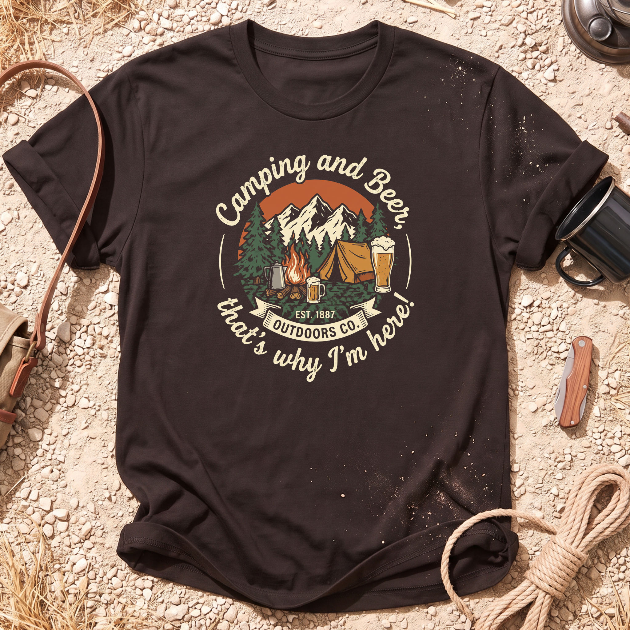 Camping and Beer Campground T-Shirt