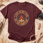 Life is Better By the Campfire Round T-Shirt