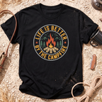 Life is Better By the Campfire Round T-Shirt