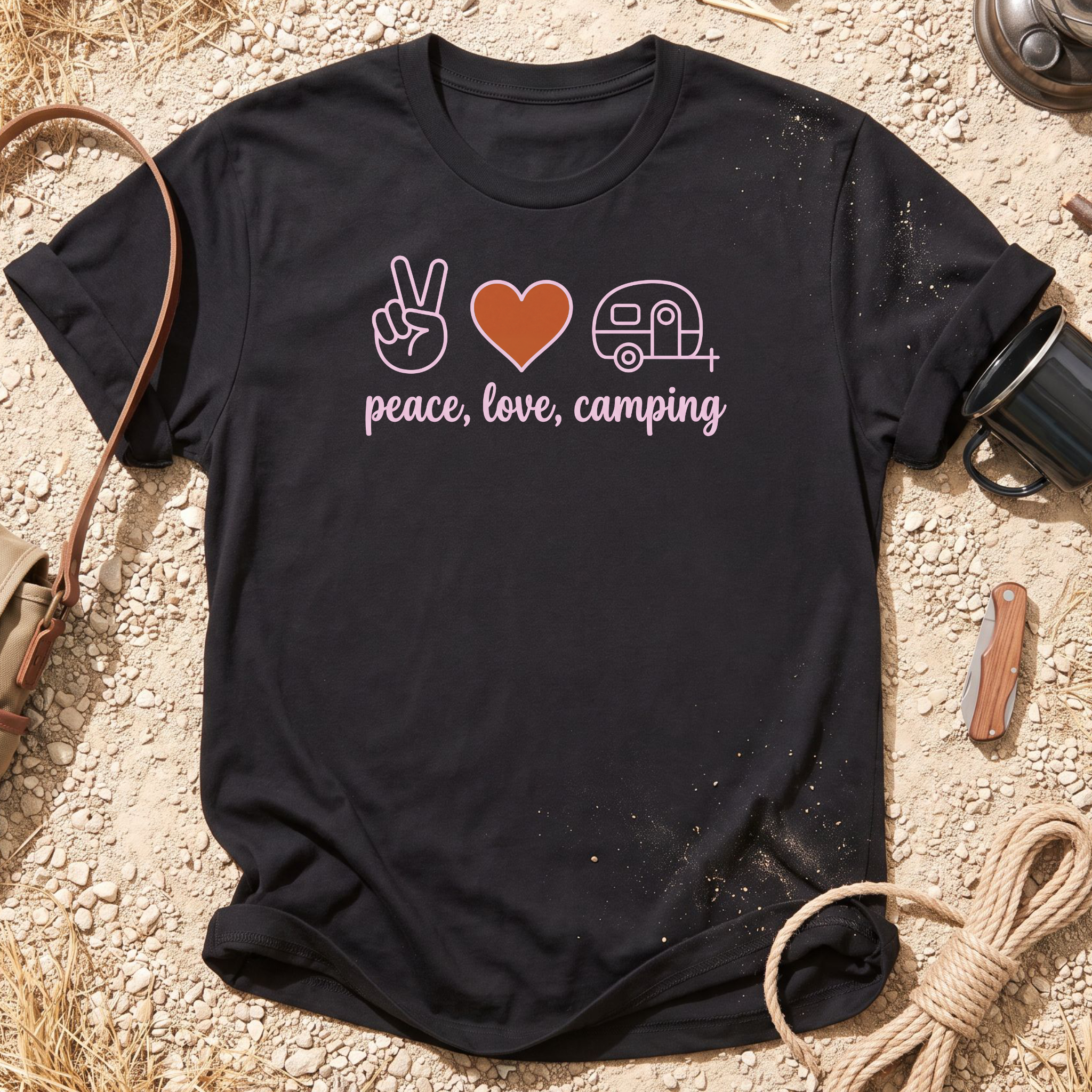 Peace, Love, Camping T-Shirt