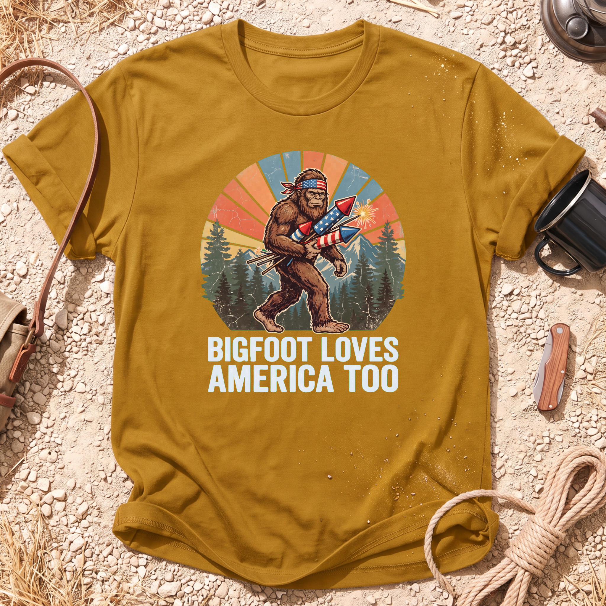 Bigfoot Loves America T-Shirt